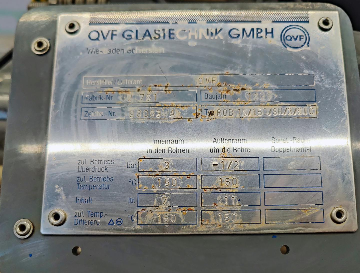 QVF Glasstechnik ROB 15/150/SH/3/SIC - 1,5 m² - Scambiatore di calore a fascio tubiero - image 10