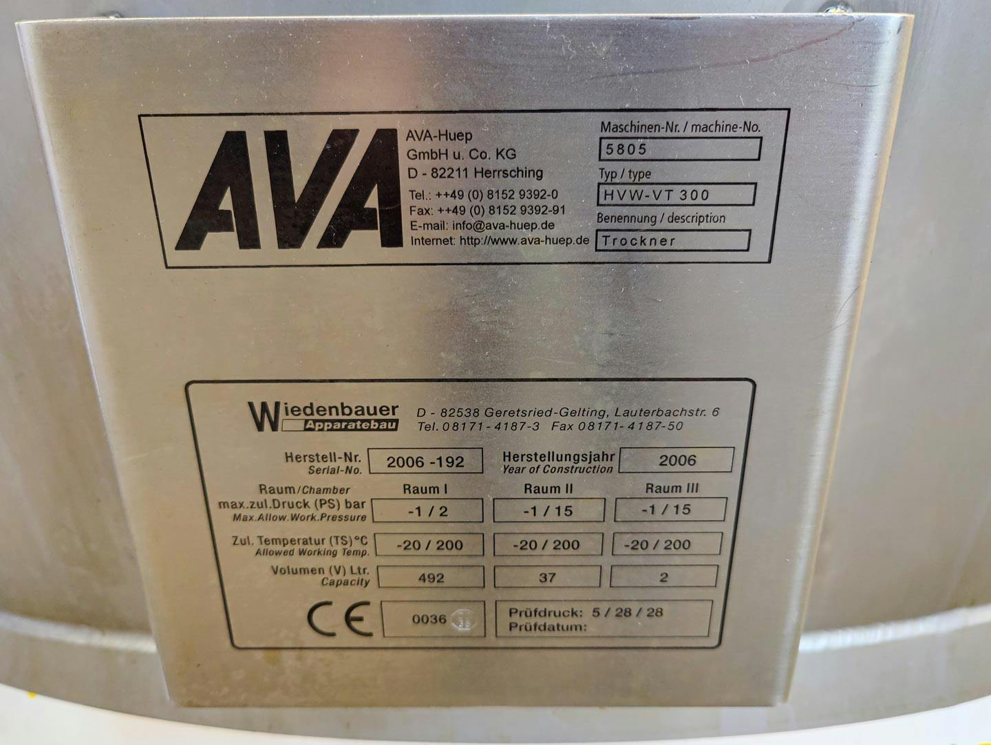 Ava-Huep HVW - VT 300 - Conical dryer - image 11