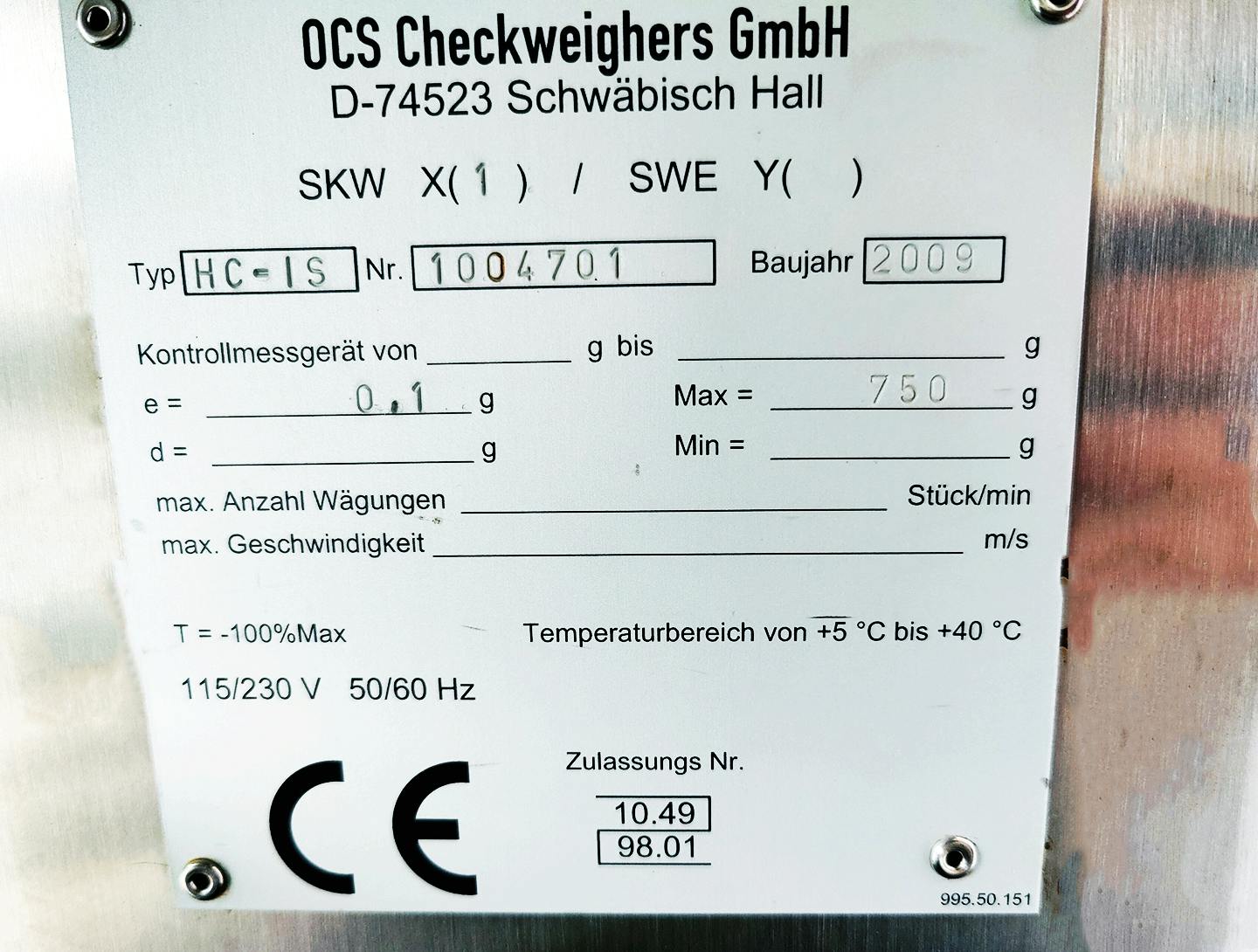 OCS Checkweighers HC-IS - Различные система транспортировки - image 10