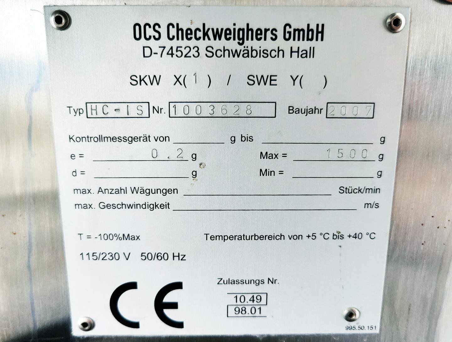 OCS Checkweighers HC-IS - Transport divers - image 10