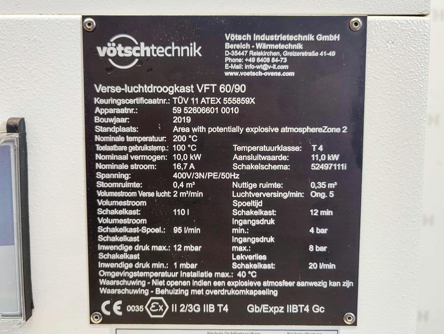 Vötsch VFT 60/90 - fresh-air drying cabinet - Drying oven - image 12
