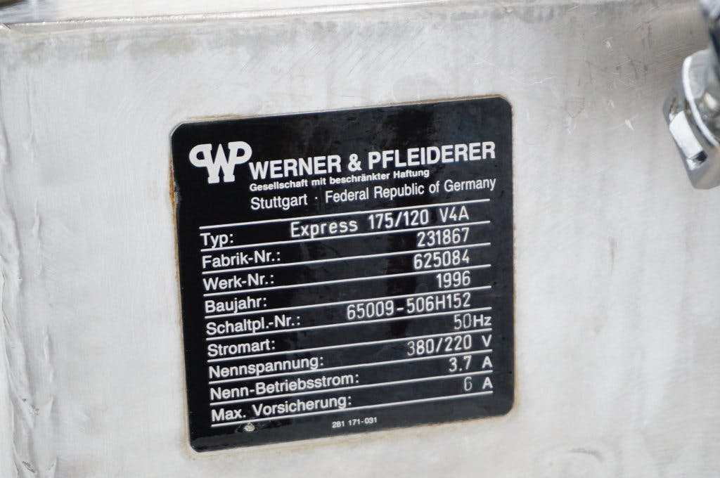 Werner & Pfleiderer EXPRESS 175/120V4A - Doorwrijfzeef - image 9