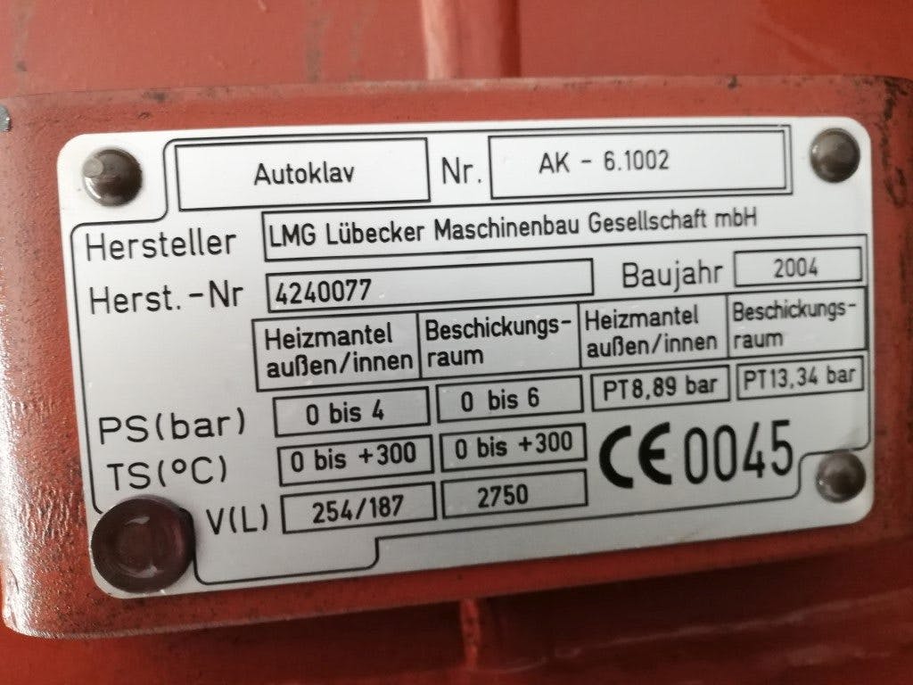 LMG Lübecker AK-6.1002 - Reactor de acero - image 7
