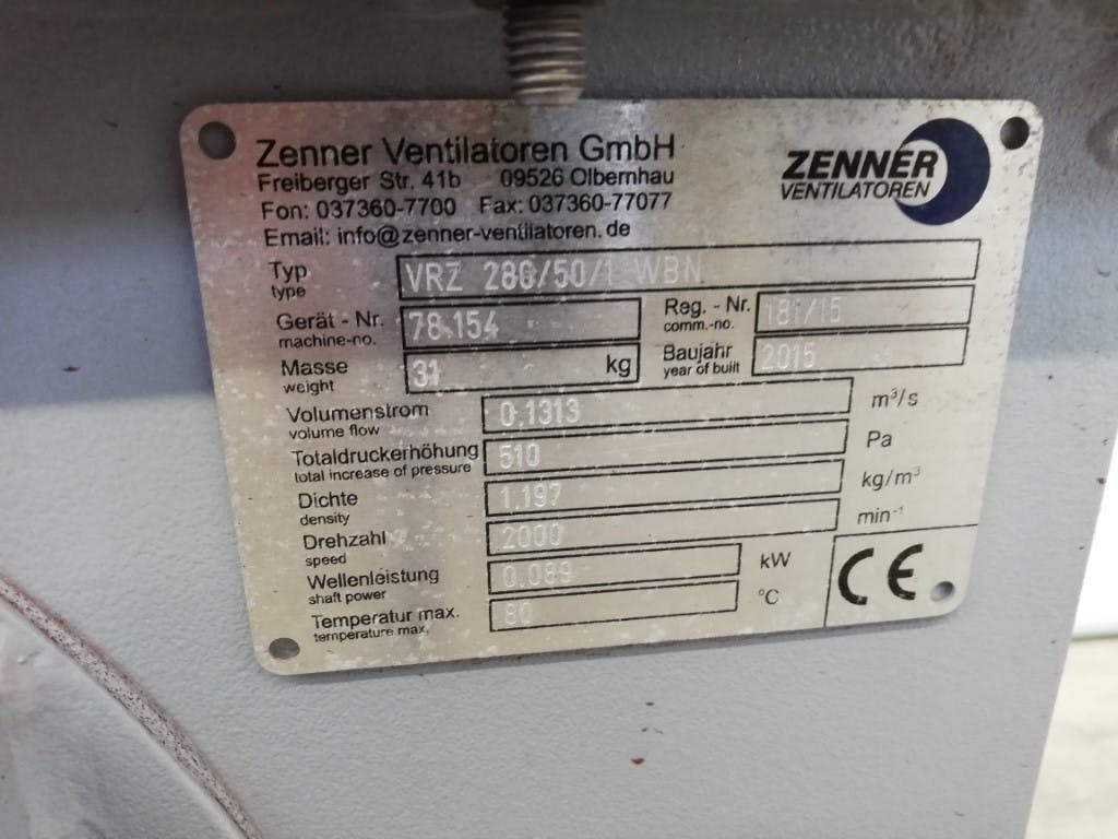 Zenner Ventilatoren GmbH VRZ 280/50/1 WBN - Soplante - image 4