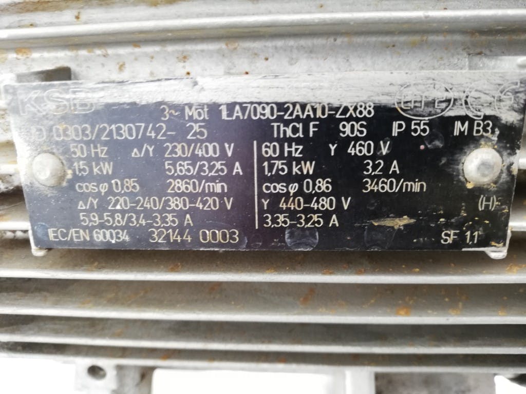 KSB Etanorm SYA 032-160.1 - Odstredivé cerpadlo - image 6