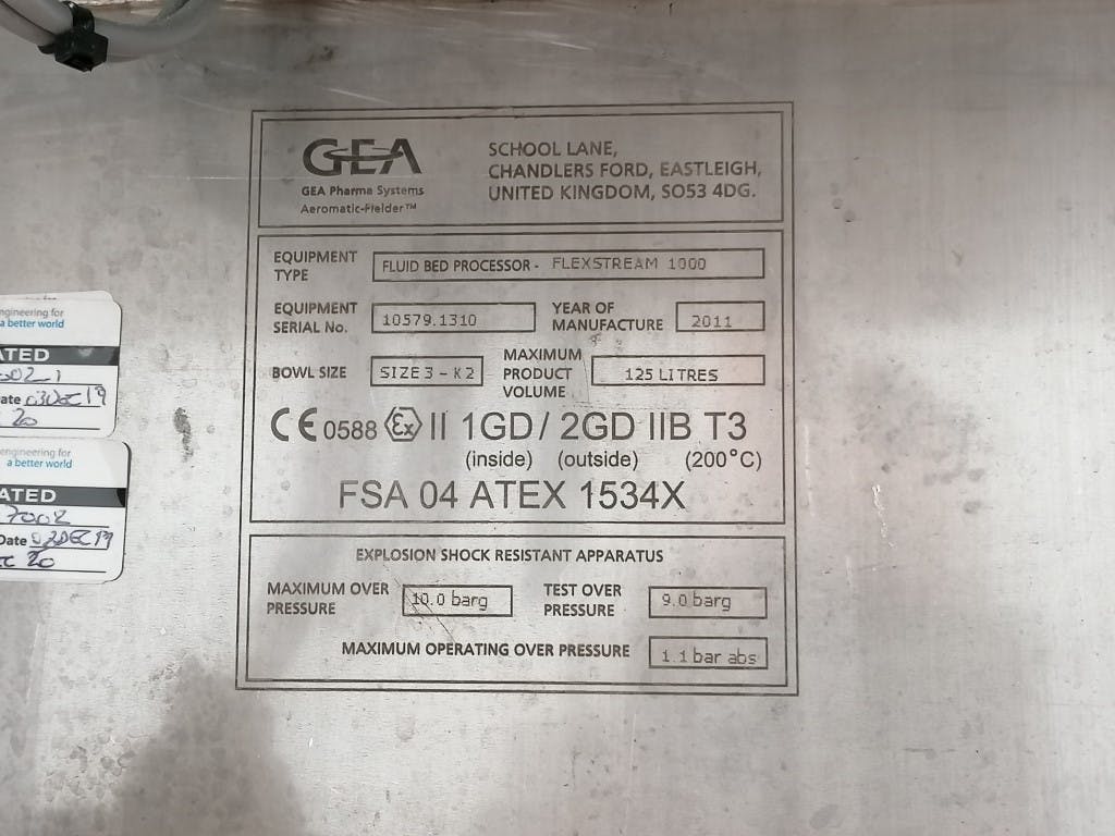 GEA Aeromatic Fielder FlexStream 1000 - Fluid bed dryer batch - image 13