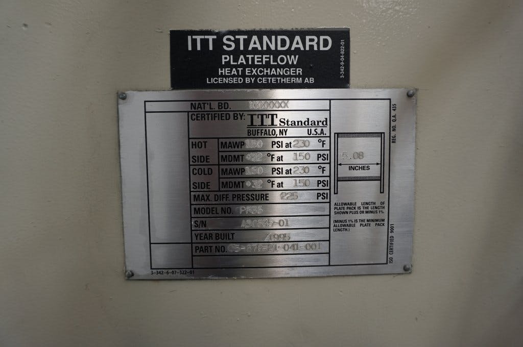 ITT Standard Buffalo PF-35 - Plattenwärmetauscher - image 6
