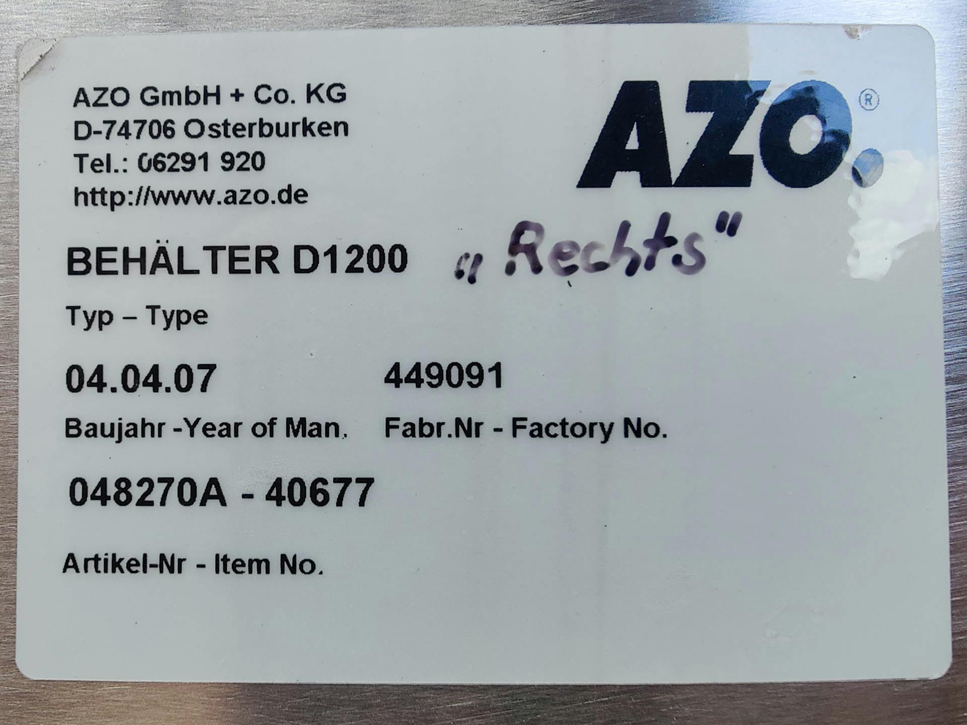 AZO Behälter D-1200 - Silo - image 7