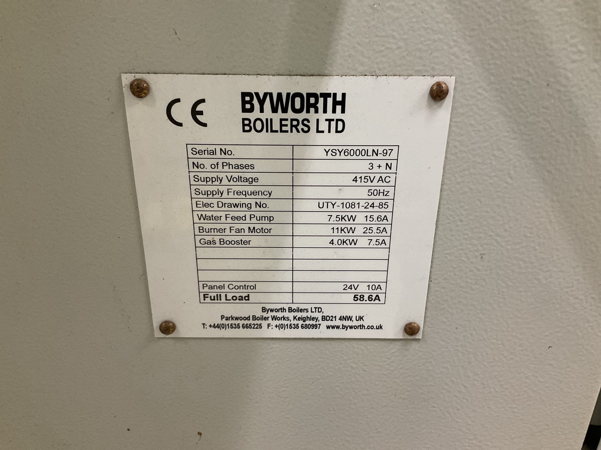 Byworth Boilers LTD YSY6000LN (steam boiler) - Úprava vody, generátor cisté páry - image 5