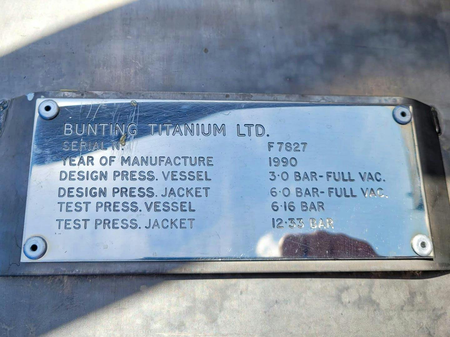Bunting Titanium ±1200 Ltr - Reactor de acero inoxidable - image 8