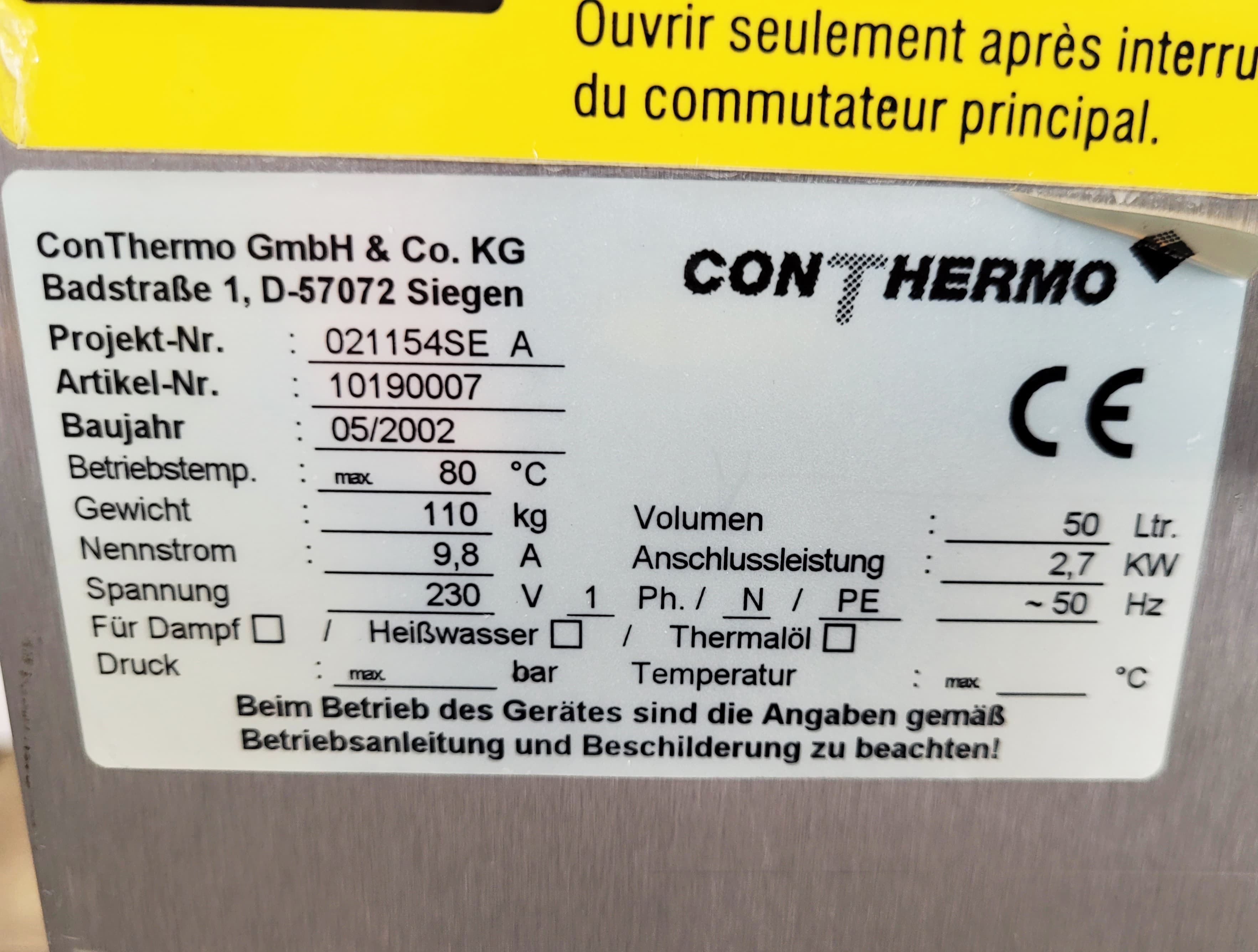 Conthermo SBE 50 - Варочные котла - image 7