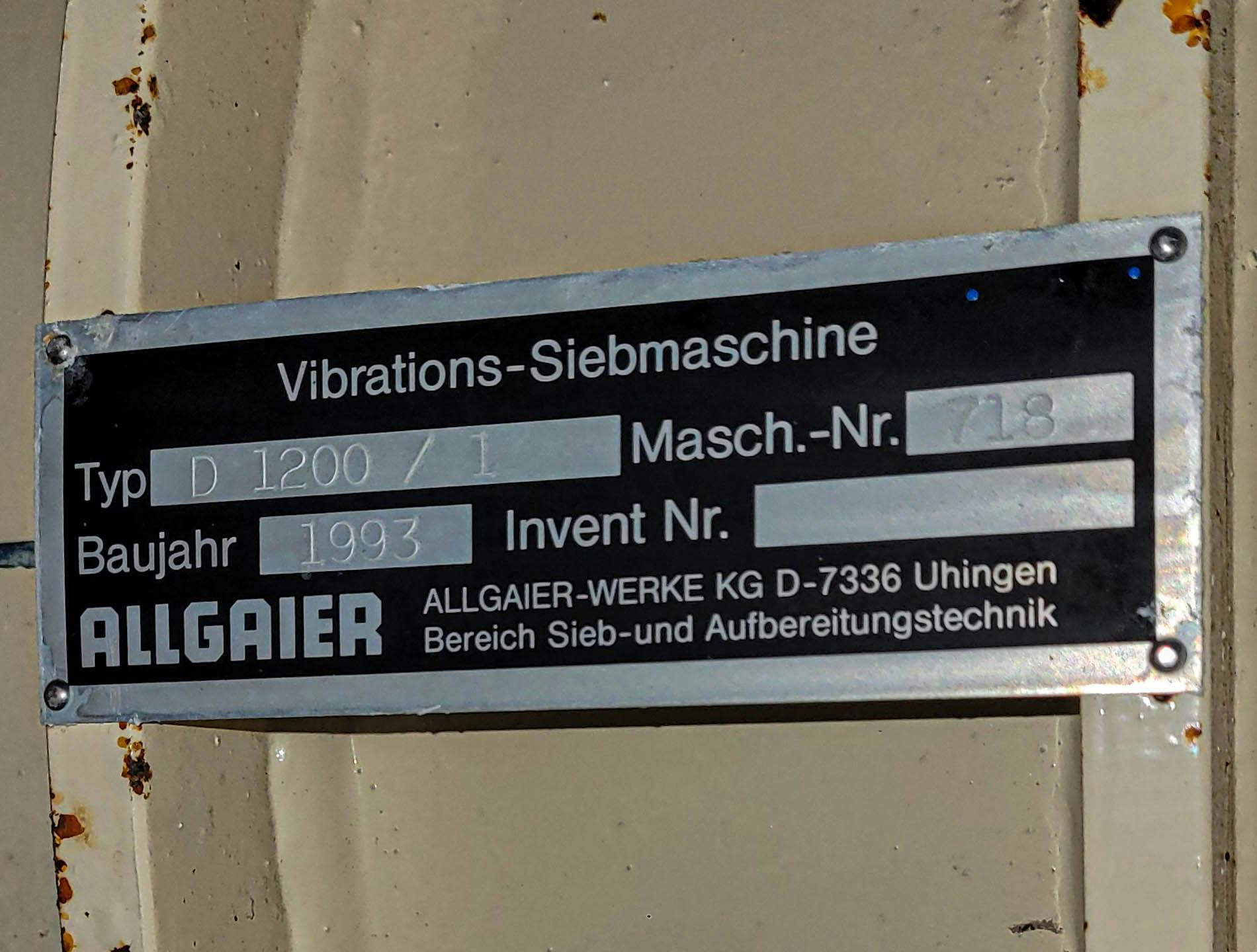 Allgaier D-1200/1 - Criba vibratoria - image 10