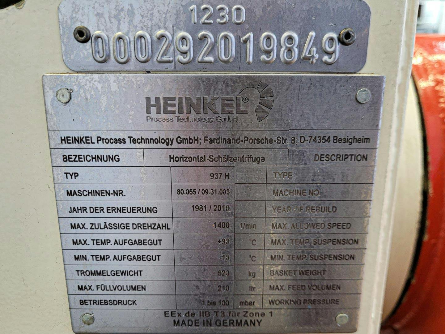 Ellerwerk 937 H - Hastelloy - Wirówka z obierakami - image 11