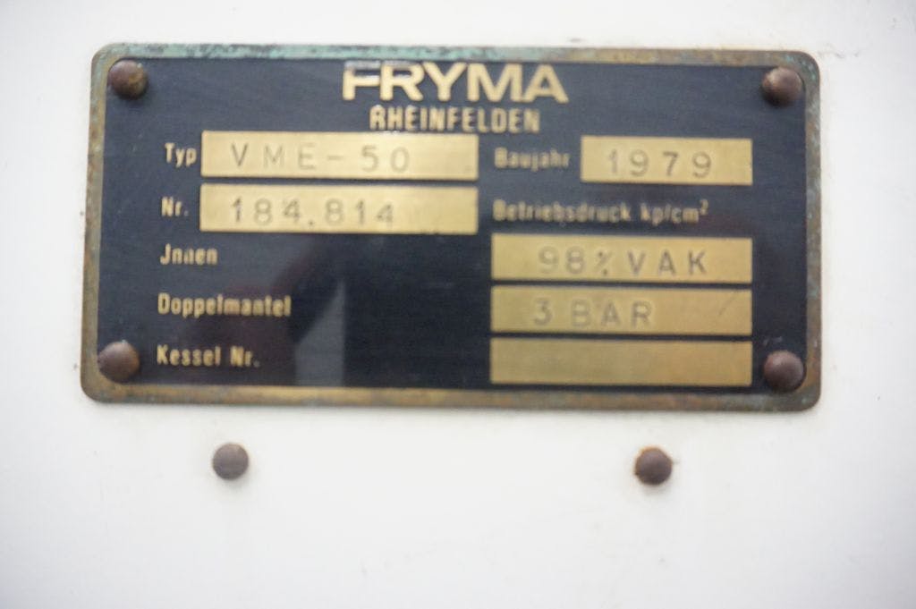 Fryma VME-50 - Recipiente di lavorazione - image 7