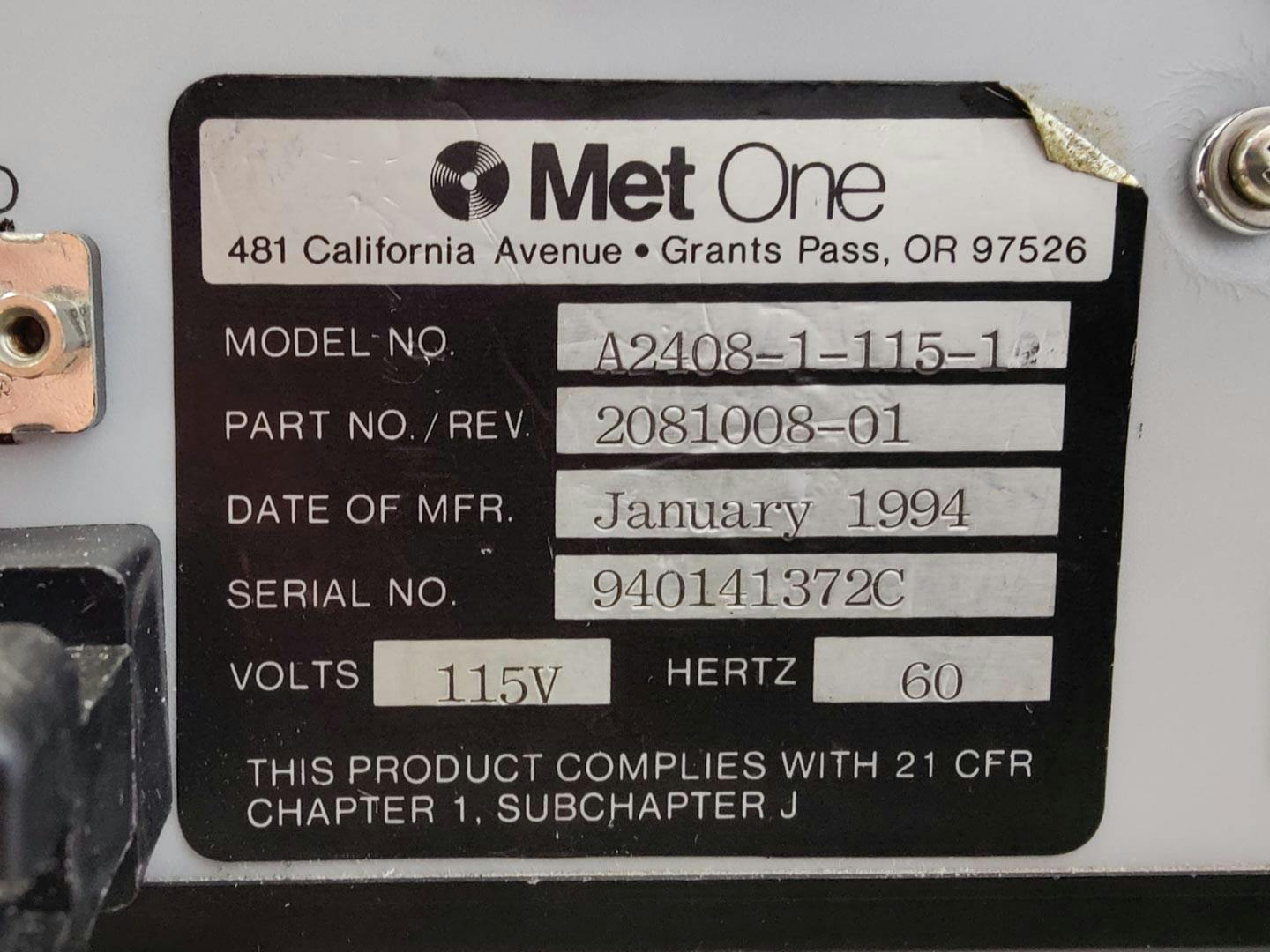 Met One A2408 "laser particle counter" - Miscellaneous - image 6