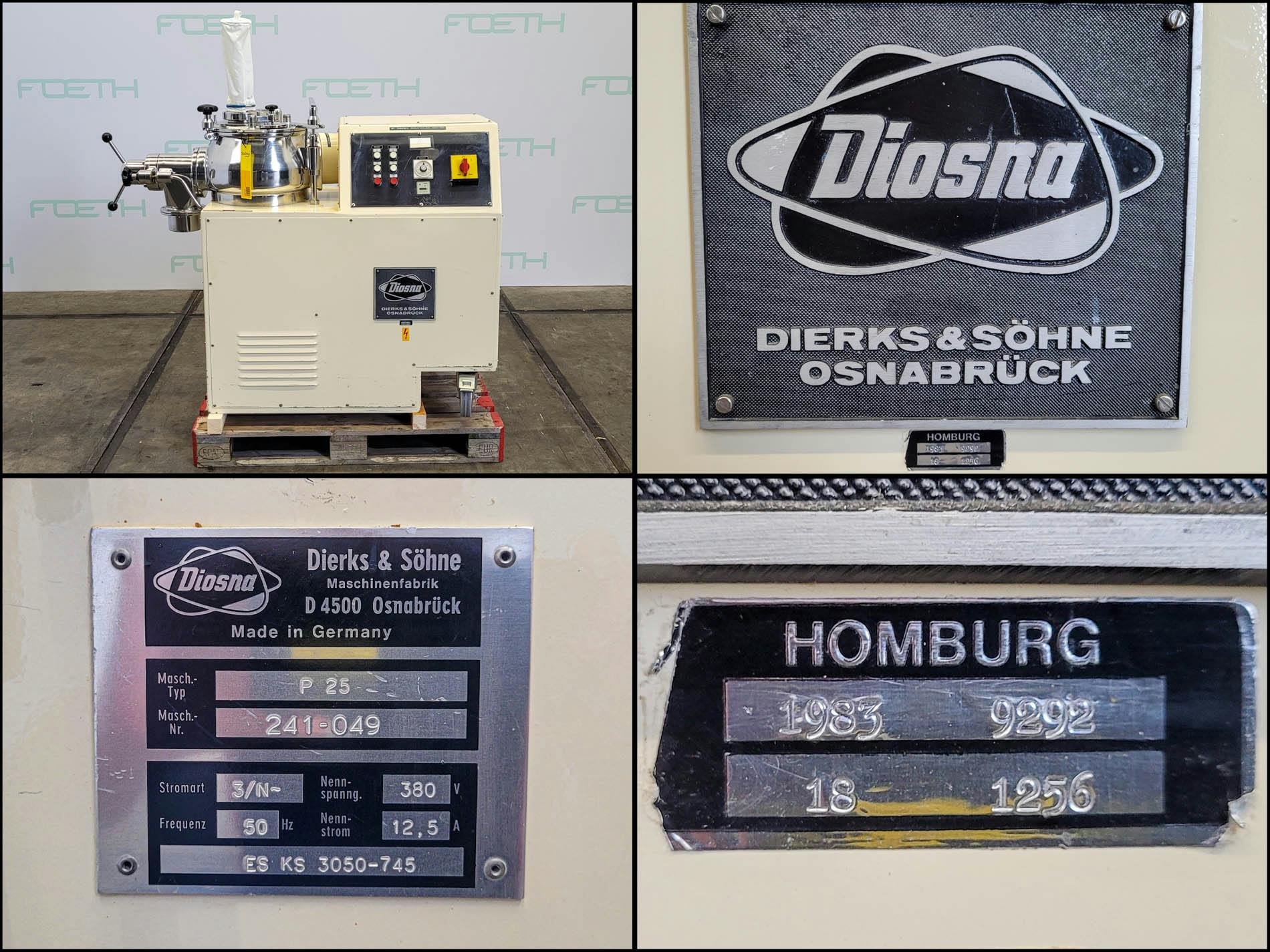 Diosna P-25 - High-Shear Mixer-Granulator - Универсальный миксер - image 17