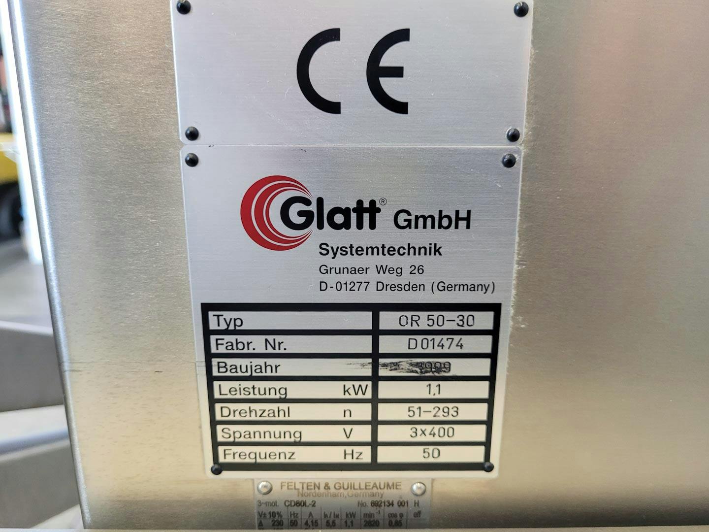 Glatt OR 50-30 - Sítový granulátor - image 14