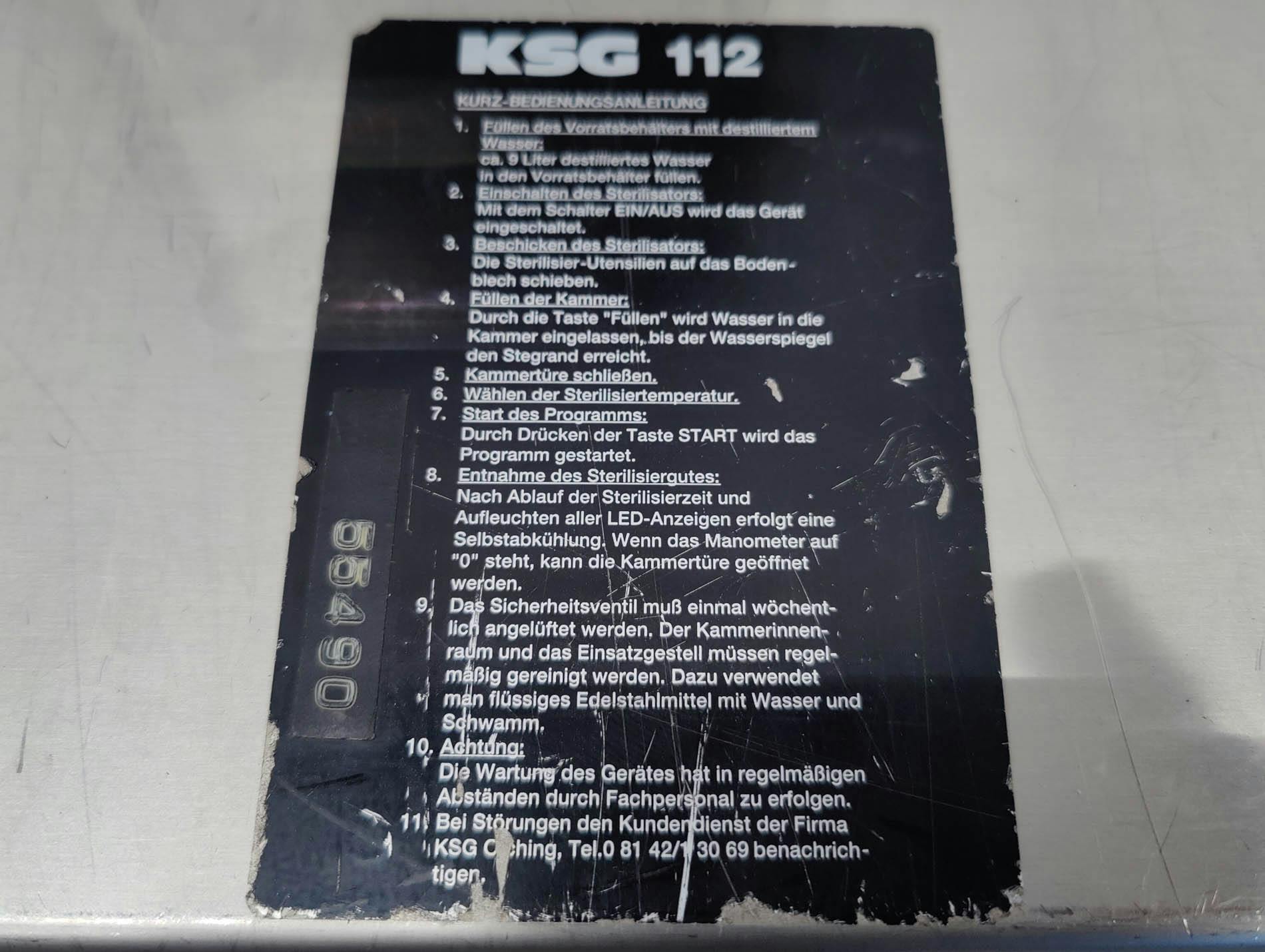 KSG Sterilisatoren KSG-112 - Autoklaw - image 14