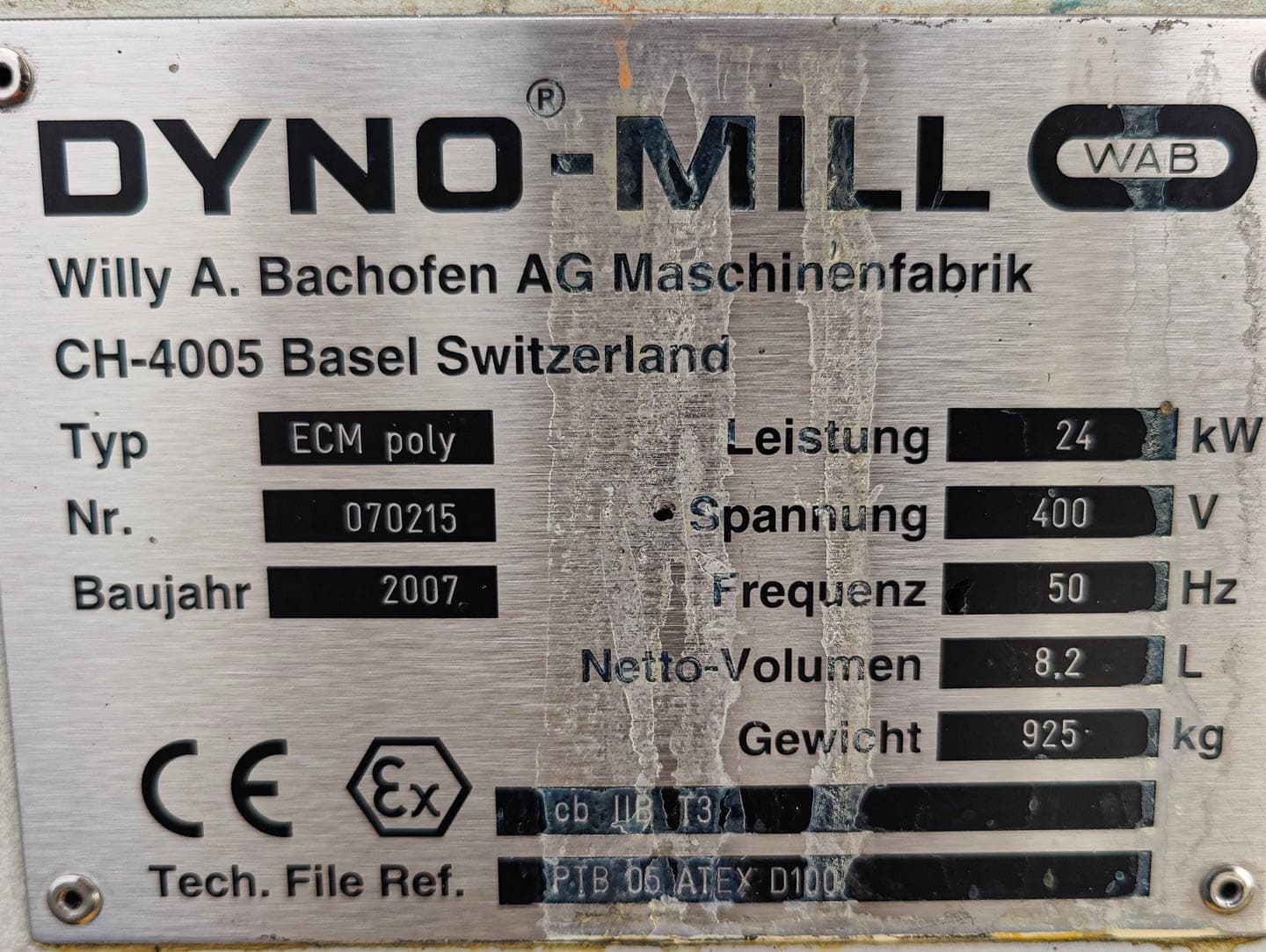 Wab Bachofen ECM Poly Dyno-Mill - Mulino a sabbia - image 9