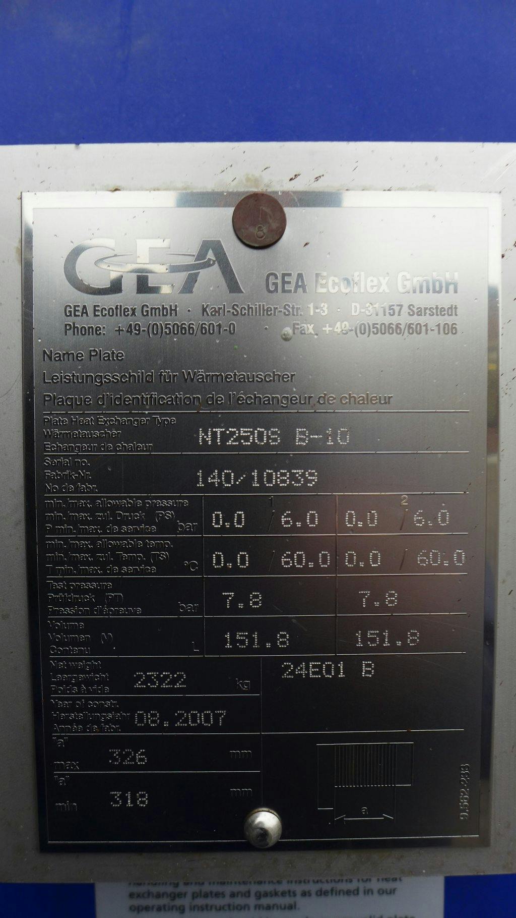 GEA Ecoflex NT250S - Intercambiador de calor de placas - image 6