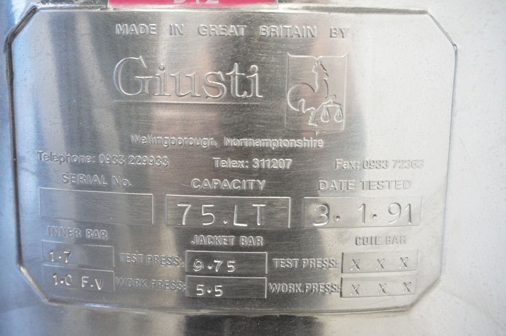 Giusti & Son 75 Ltr - Stirring vessel - image 9