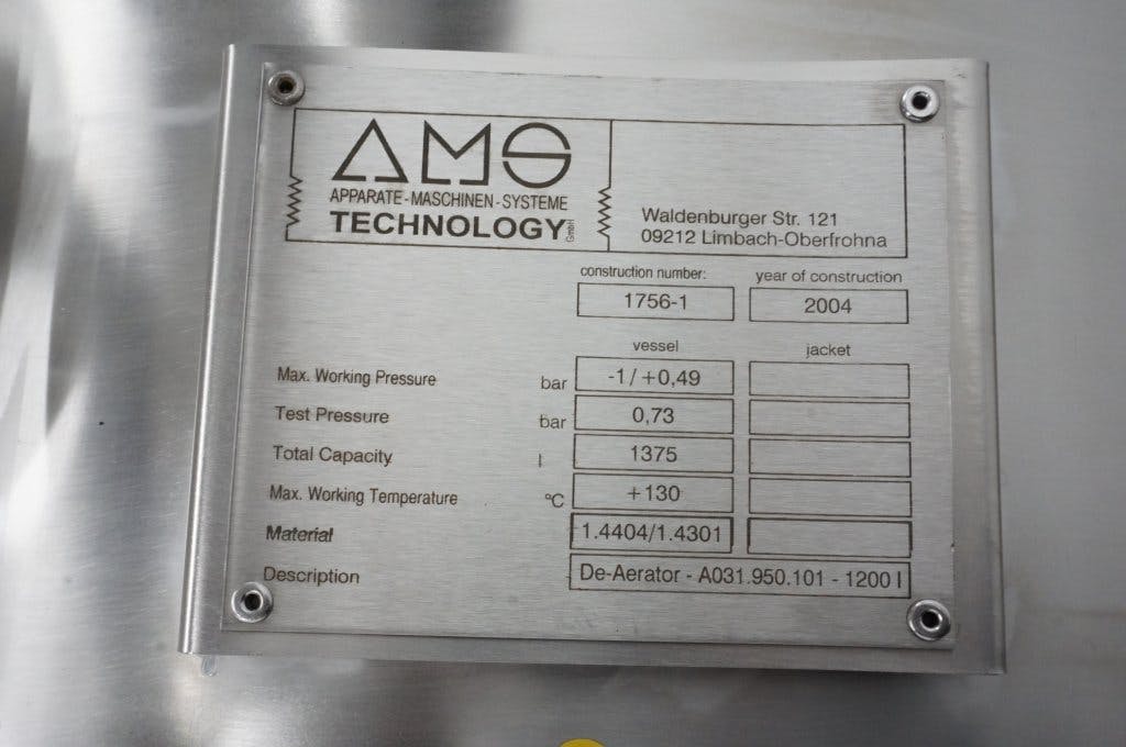 AMS 1375 Ltr - Tanque mezclador - image 8