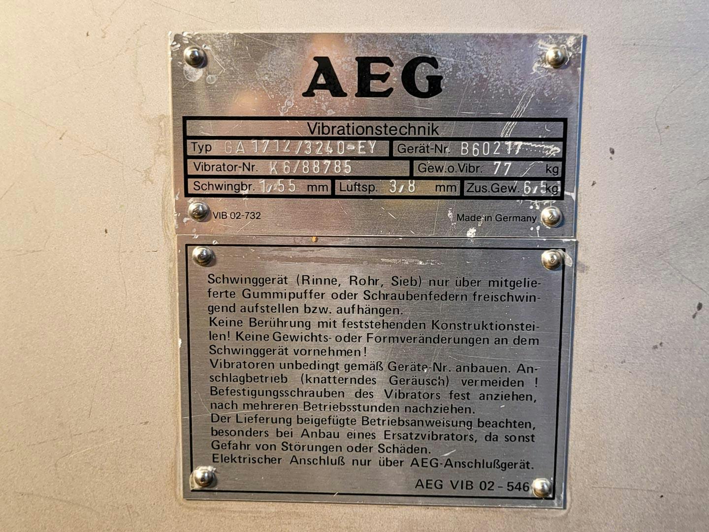 AEG Vibrationst GA1712 - Rüttelrinne - image 8