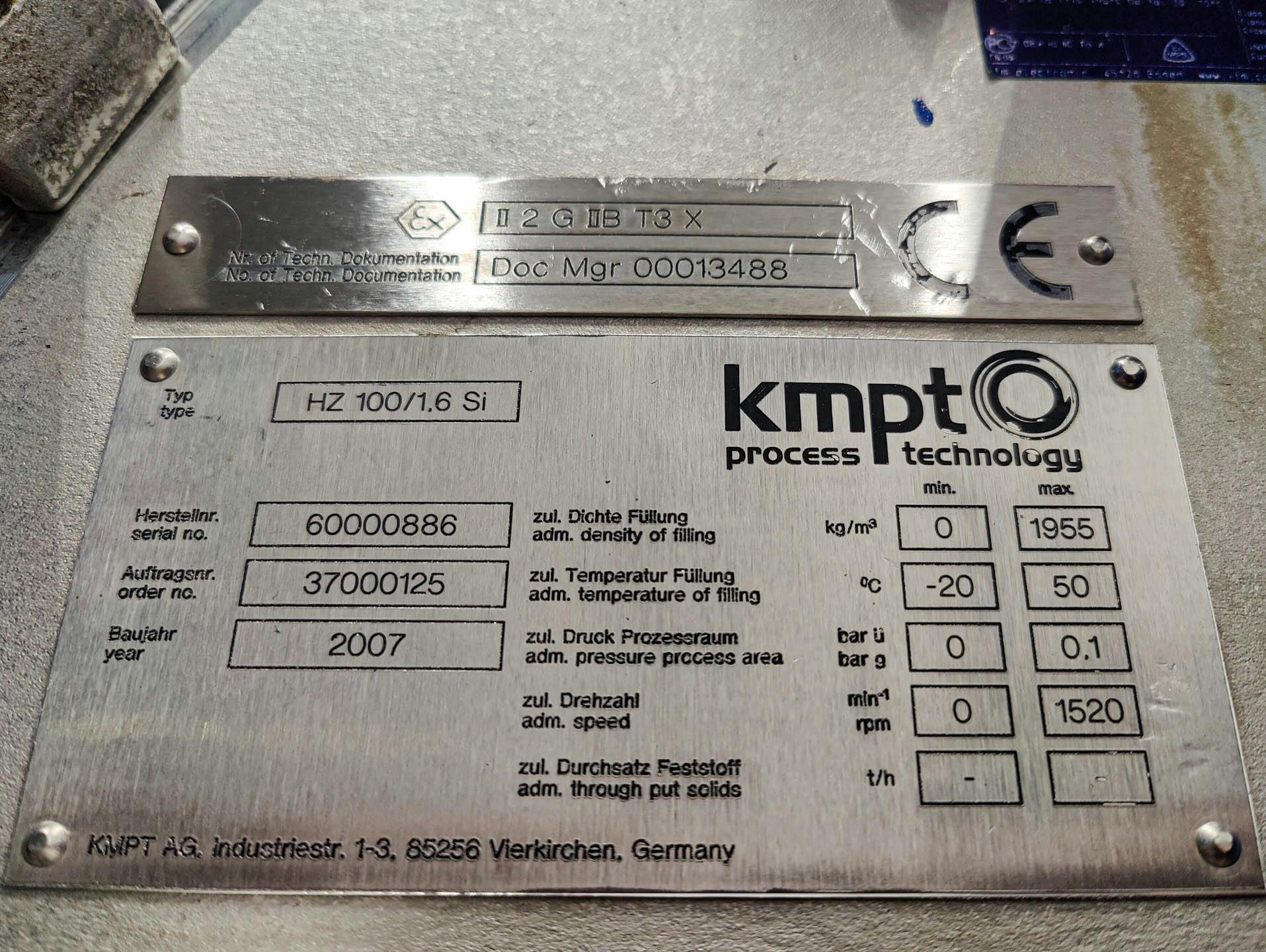 Andritz KMPT HZ-100/1.6 Si "syphon type centrifuge" - Peeling centrifuge - image 9