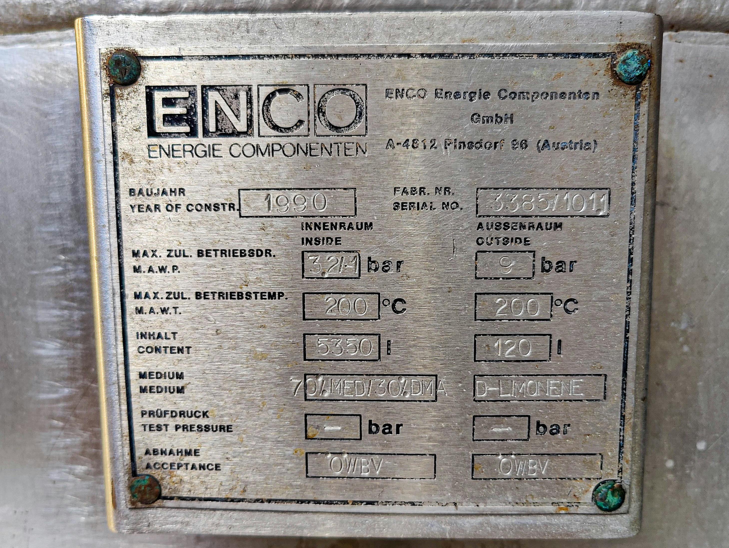 Enco (bio-)reactor 5350 Ltr. - Reactor de aço inoxidável - image 11