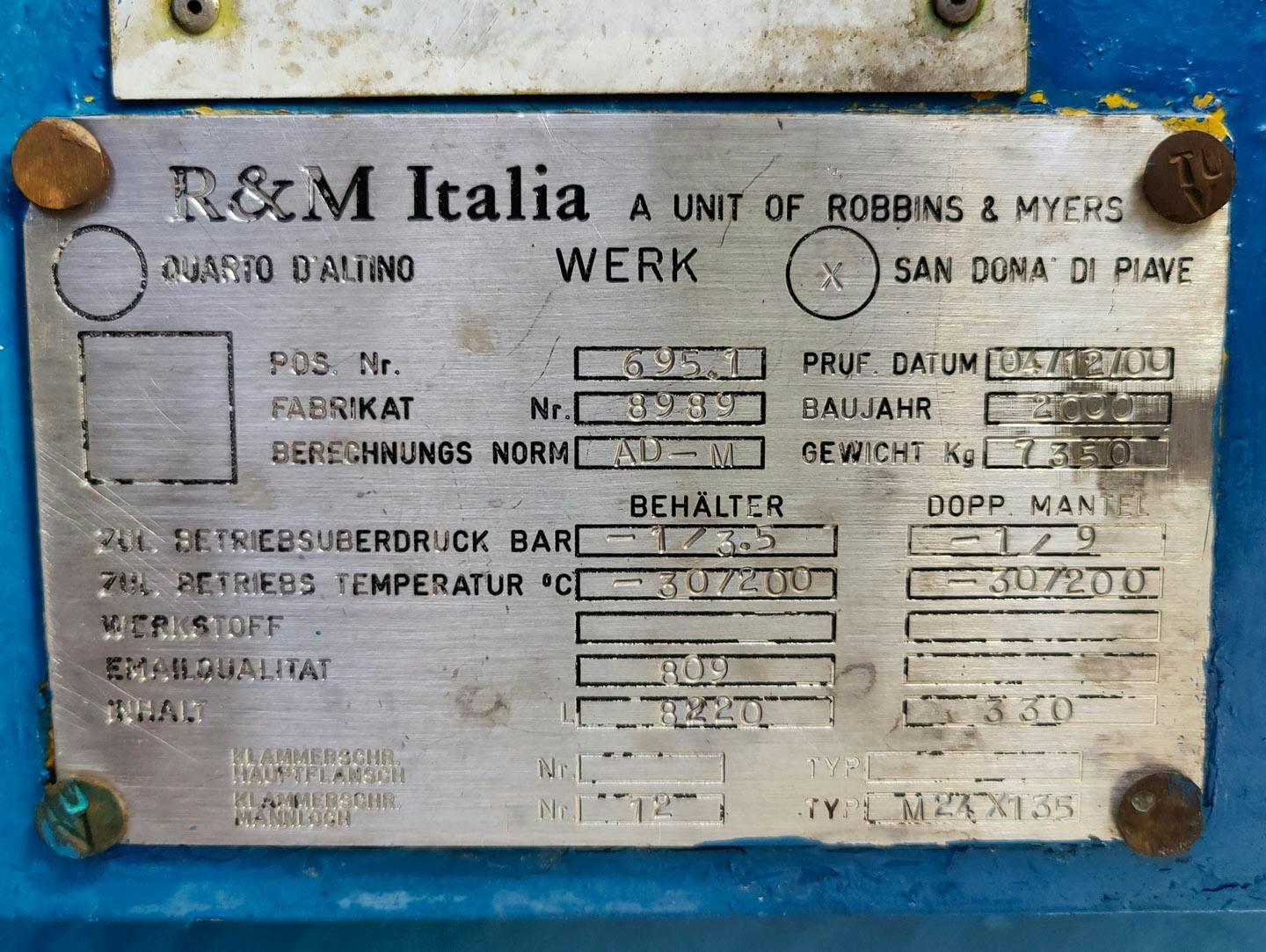 R&M Italia BE 6300 - Reactor com revestimento de vidro - image 11