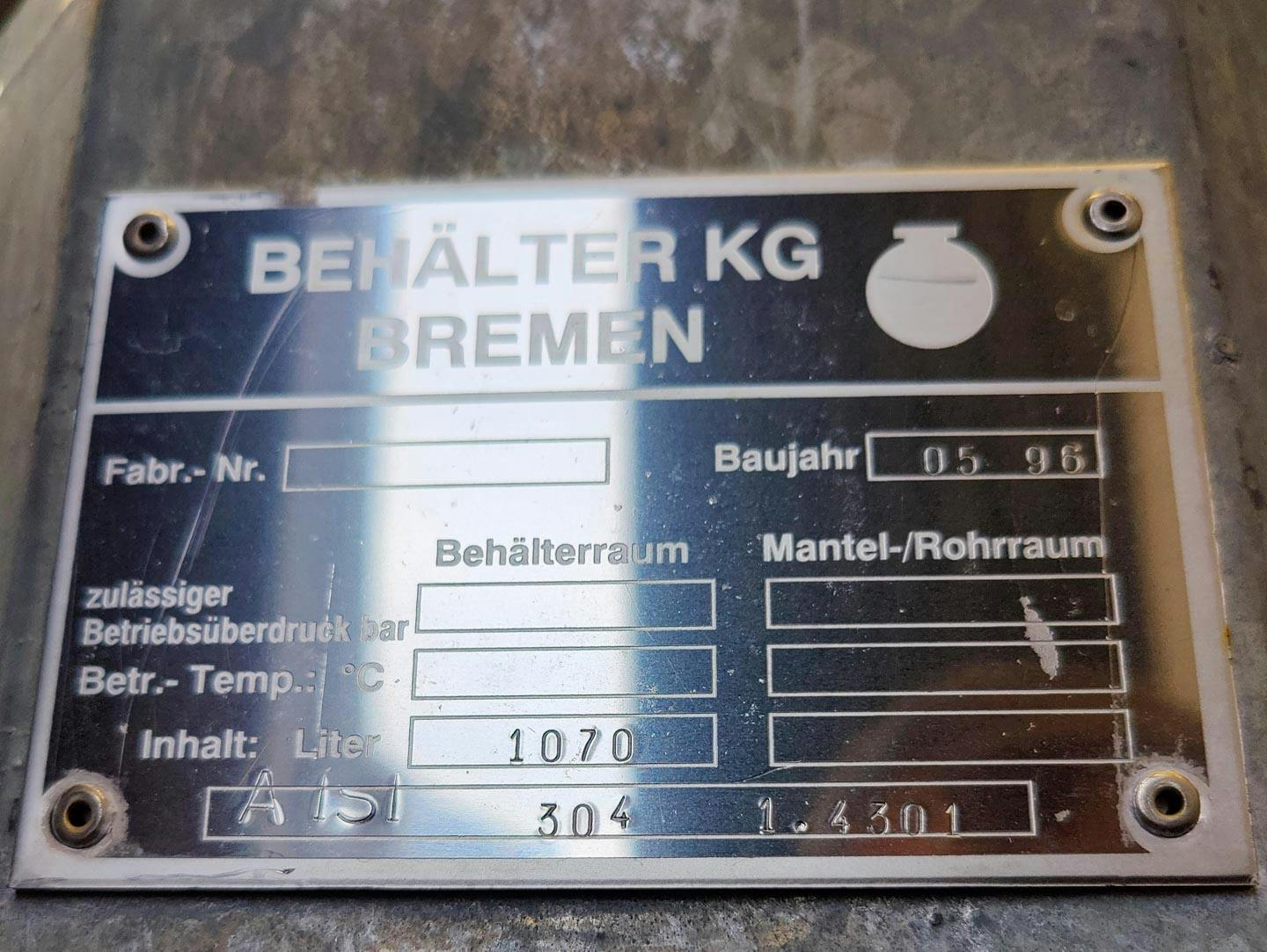 Behälter KG 1070Ltr. Tankcontainer - Tanque vertical - image 8