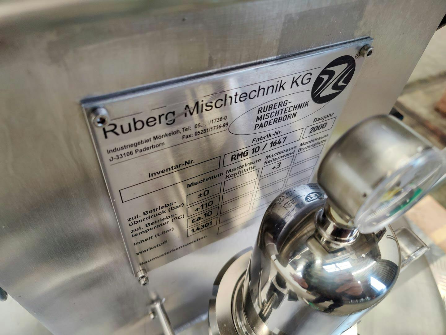 Ruberg Mischtechnik KG RMG 10/1647 - Paddle mixer - image 11