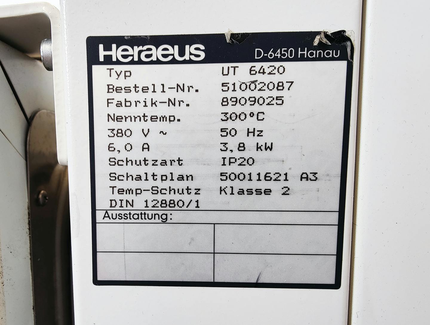 Heraeus Hanau UT6420 - Suszarka laboratoryjna - image 10