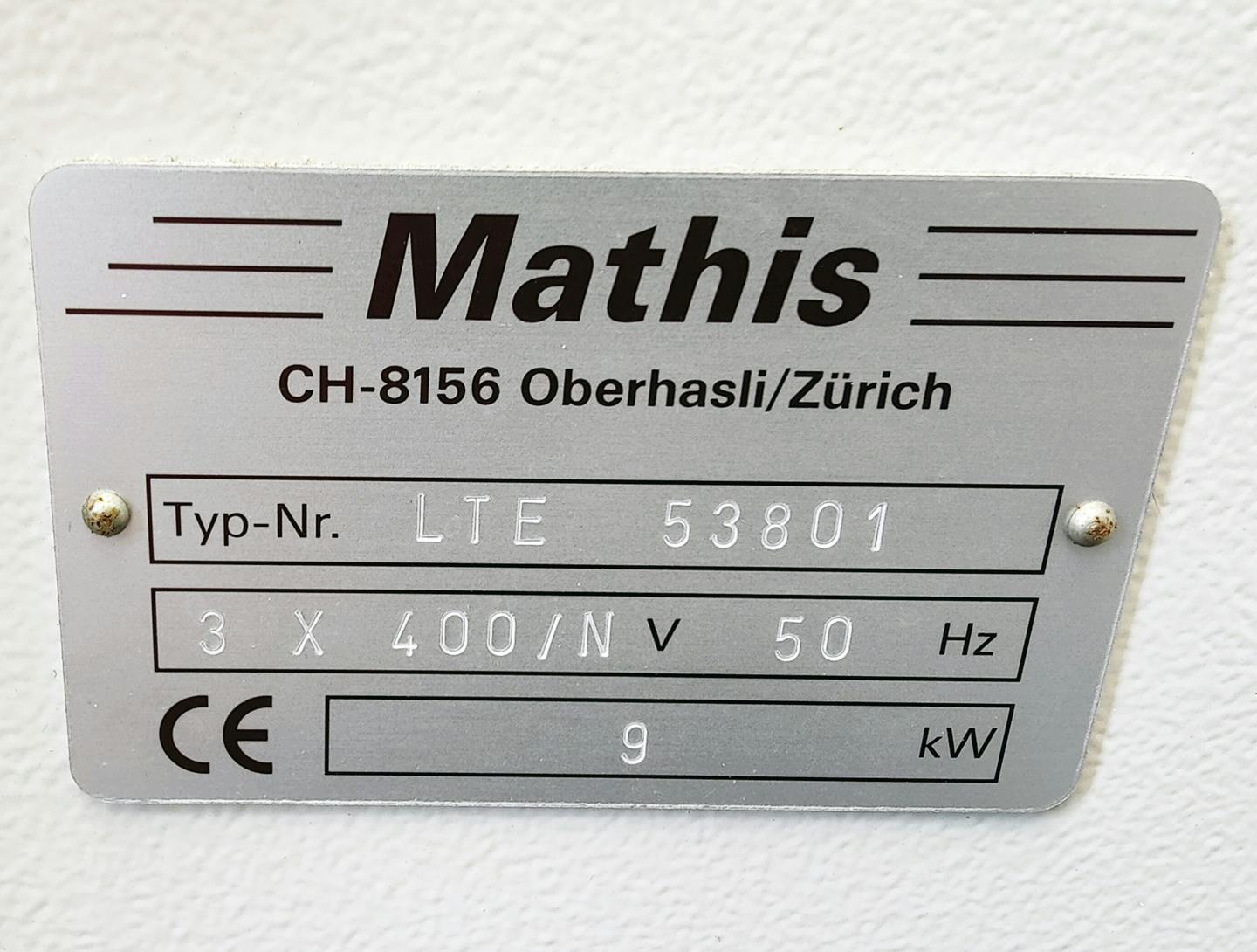 Werner Mathis AG LTE Labcoater - Four de séchage - image 7