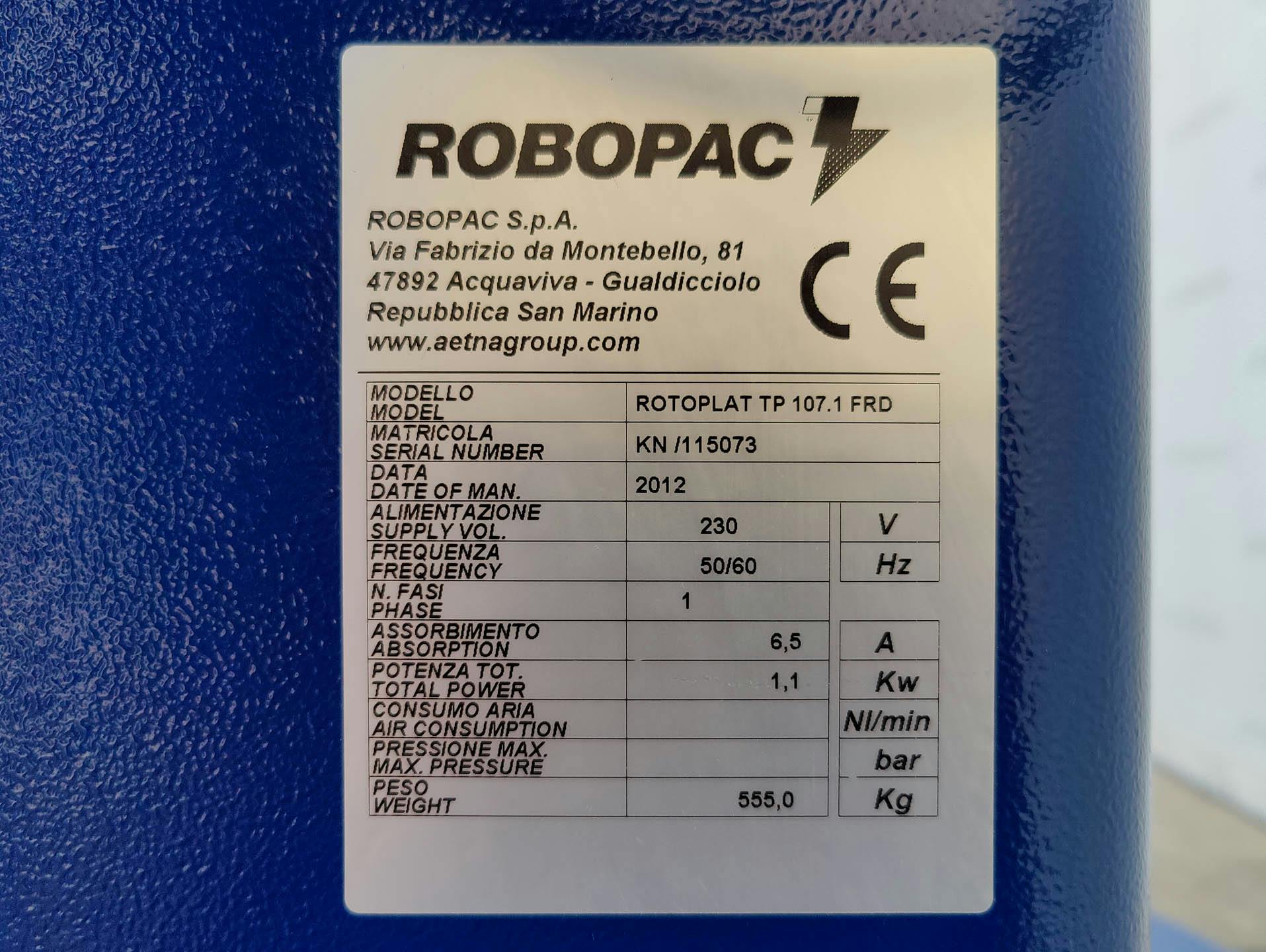 Robopac ROTOPLAT TP 107.1 FRD - Strapping machine, Wrapping machine - Miscellaneous - image 6