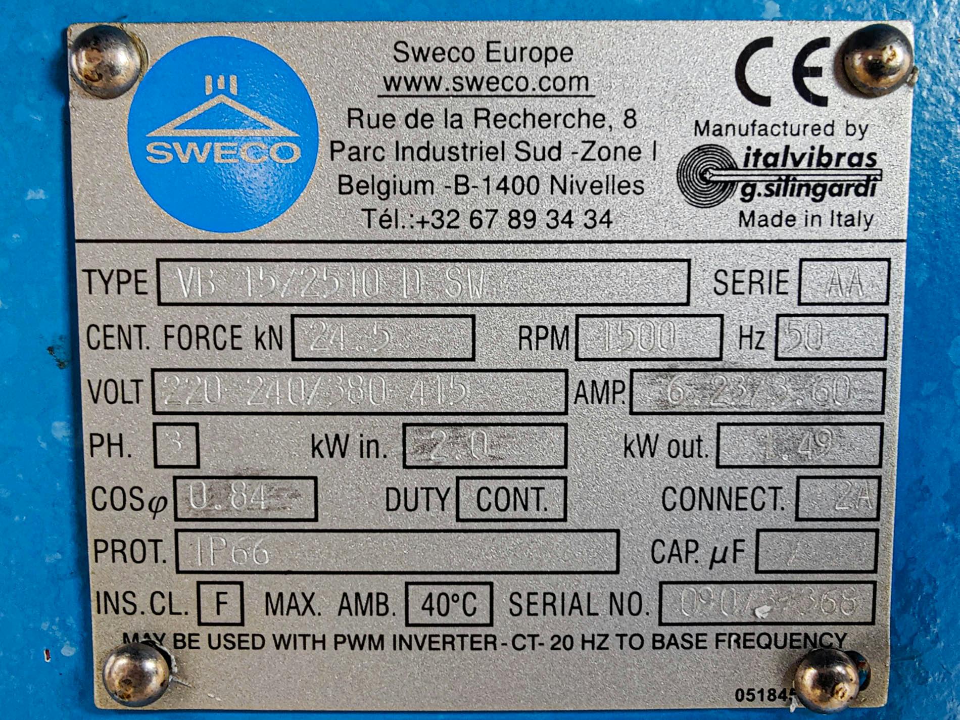 Sweco S-48 S - Vibracní síto - image 5