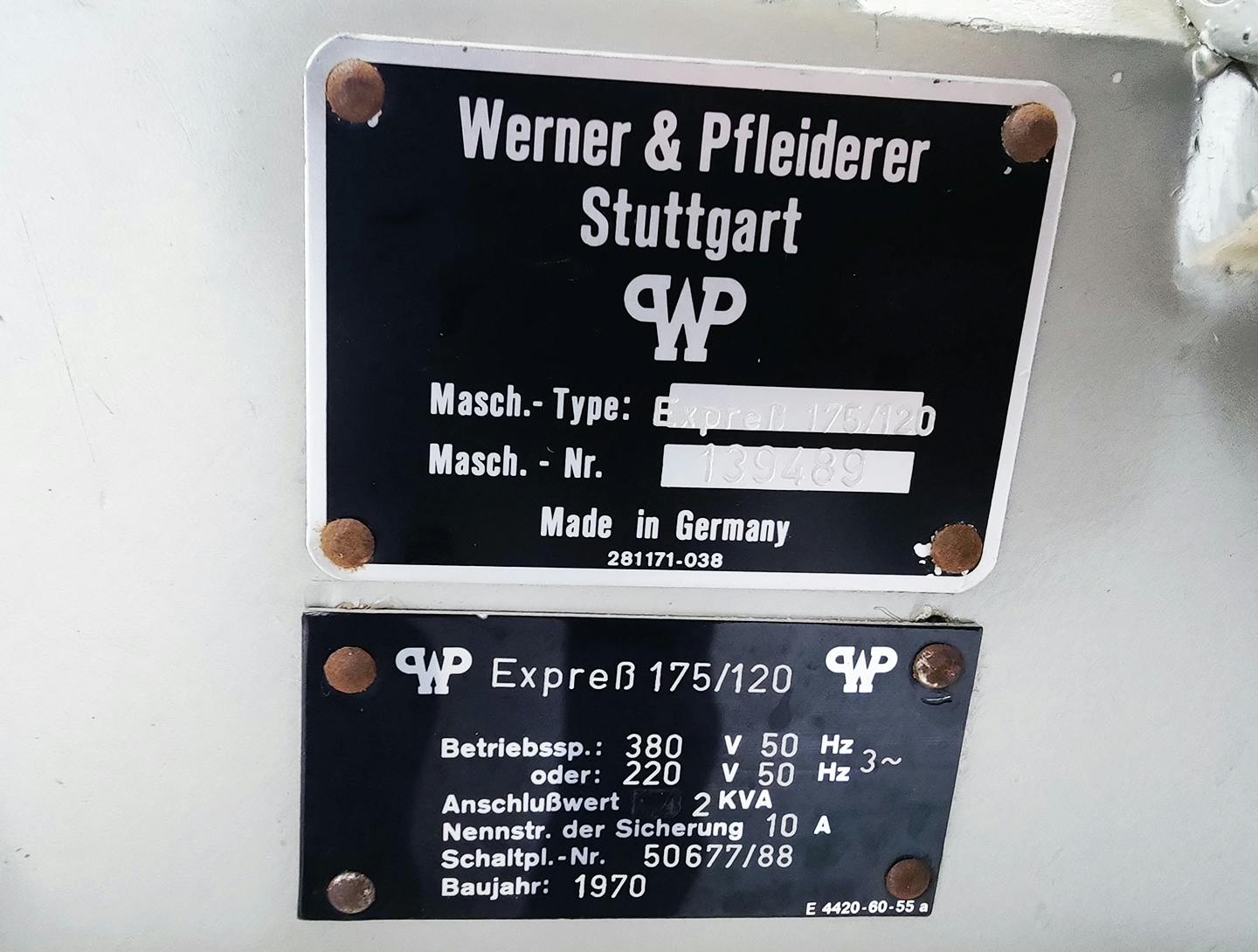 Werner & Pfleiderer Express 175/120 - Ситовый гранулятор - image 9