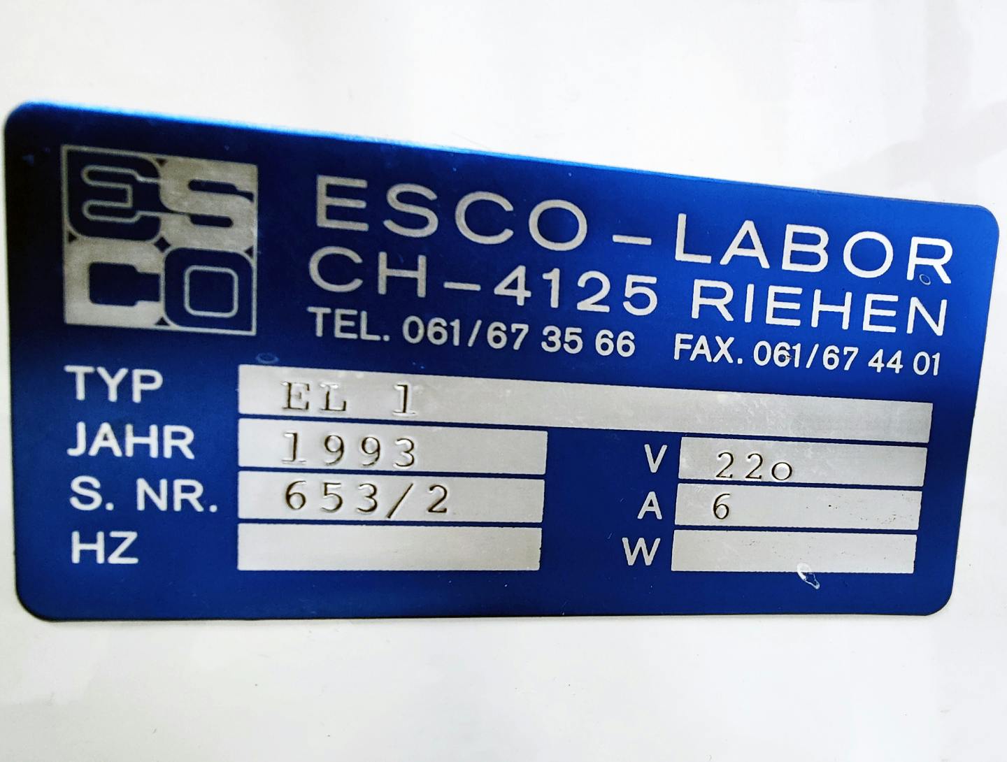 Esco Labor EL1 - Processing vessel - image 11