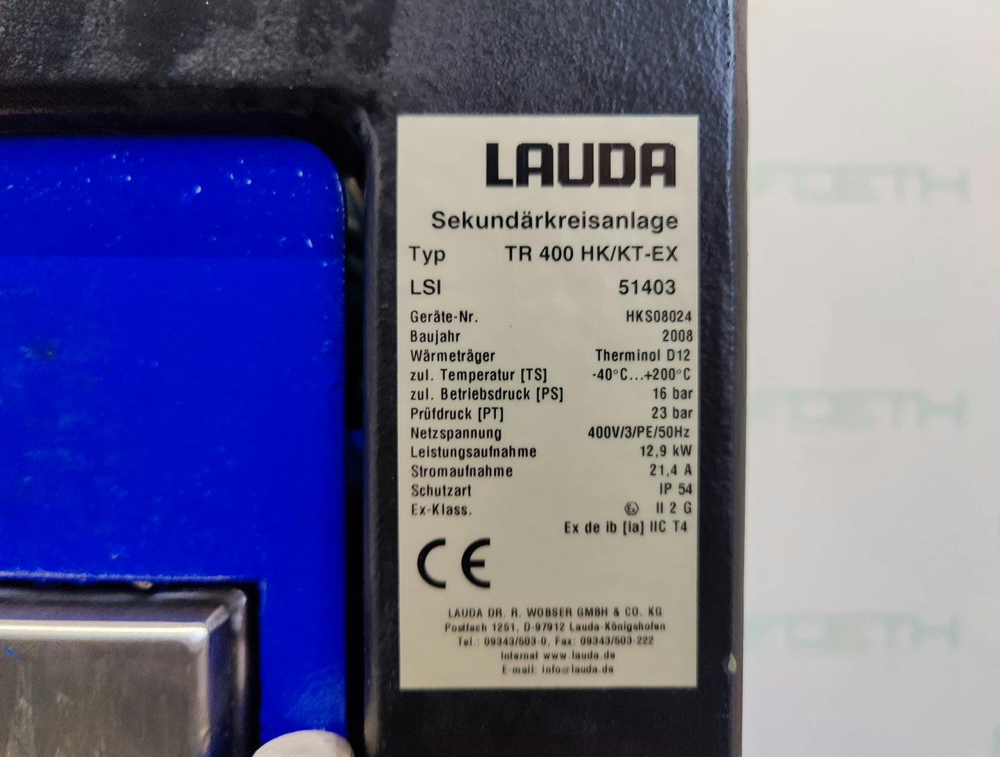Lauda TR400 HK/KT-EX "secondary circuit system" - Temperature control unit - image 5