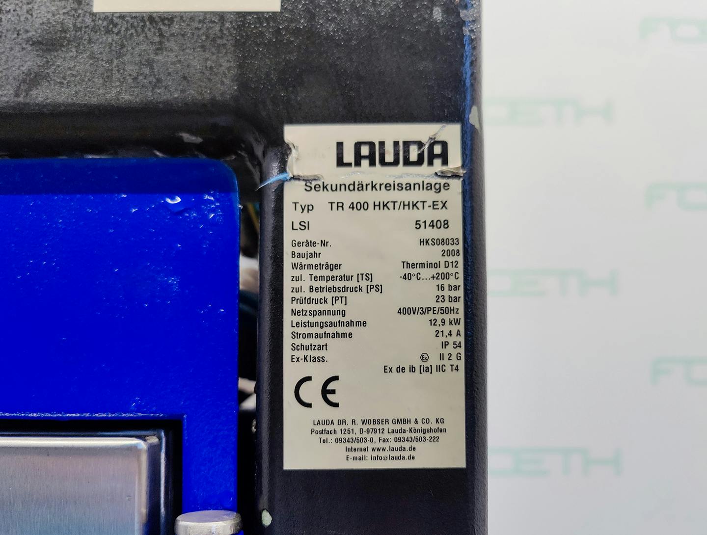 Lauda TR400 HKT/HKT-EX "secondary circuit system" - Thermorégulateur - image 6