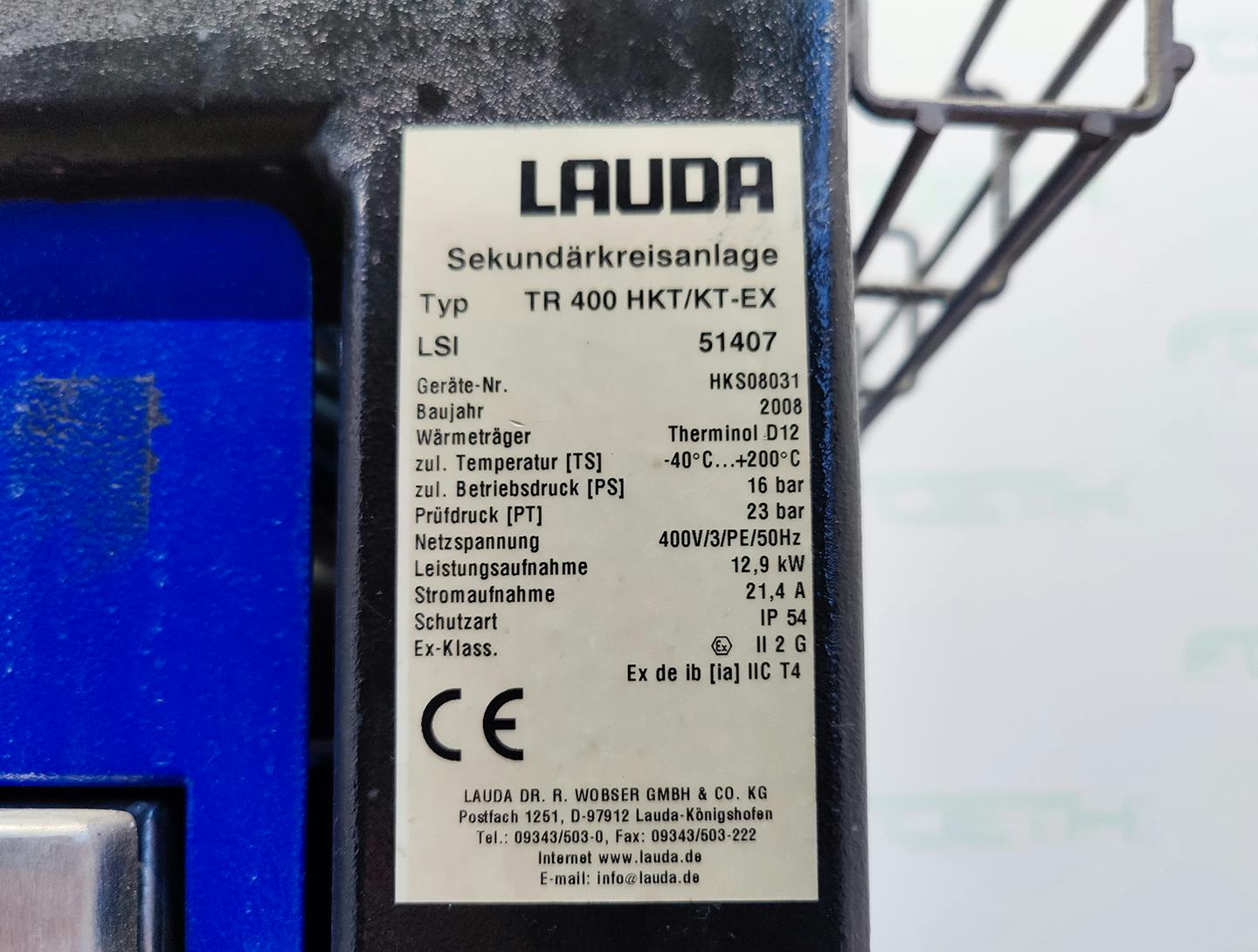Lauda TR400 HKT/K-EX "secondary circuit system" - Unità di fluido termico - image 7