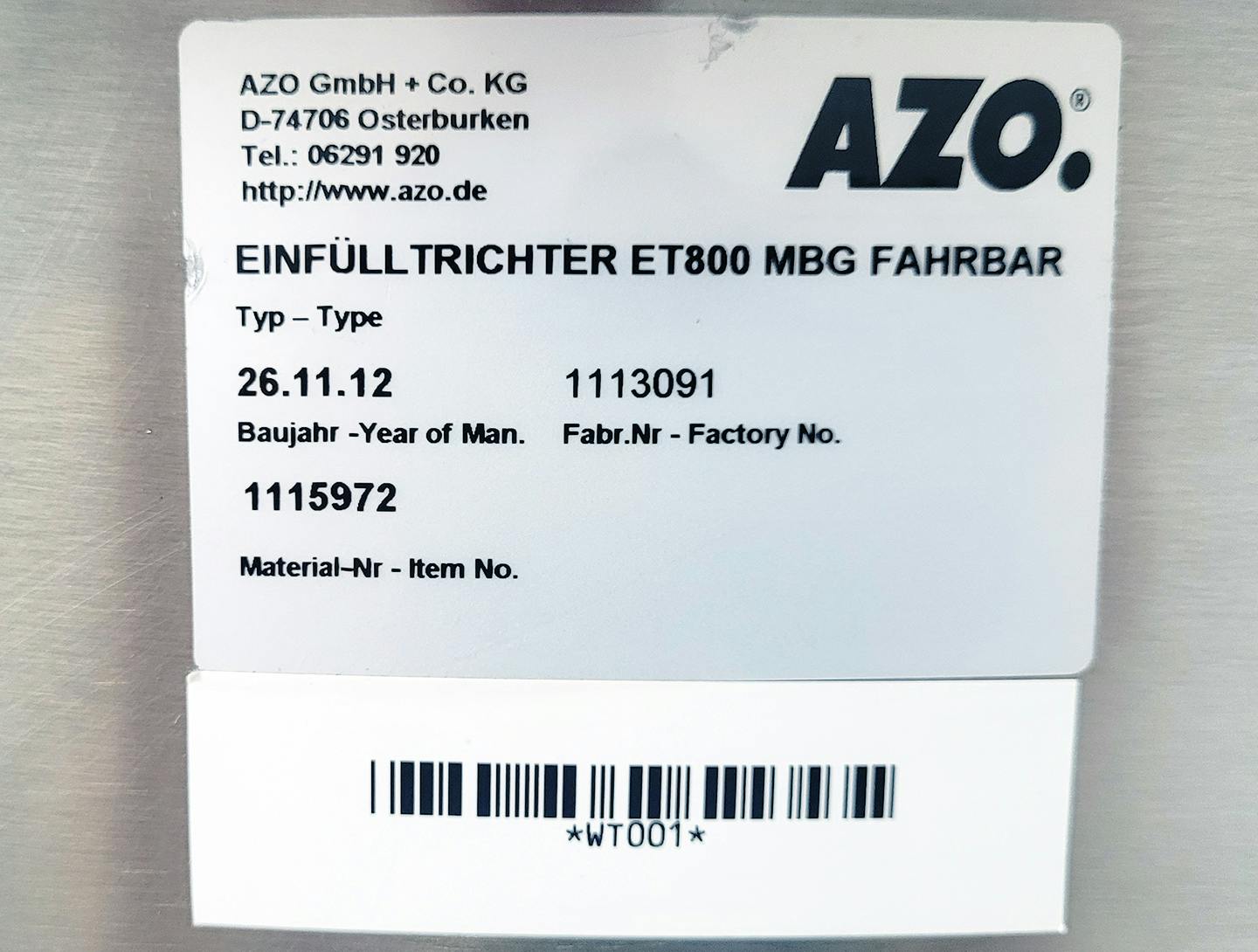 AZO ET800 - Sackentleerstation - image 6