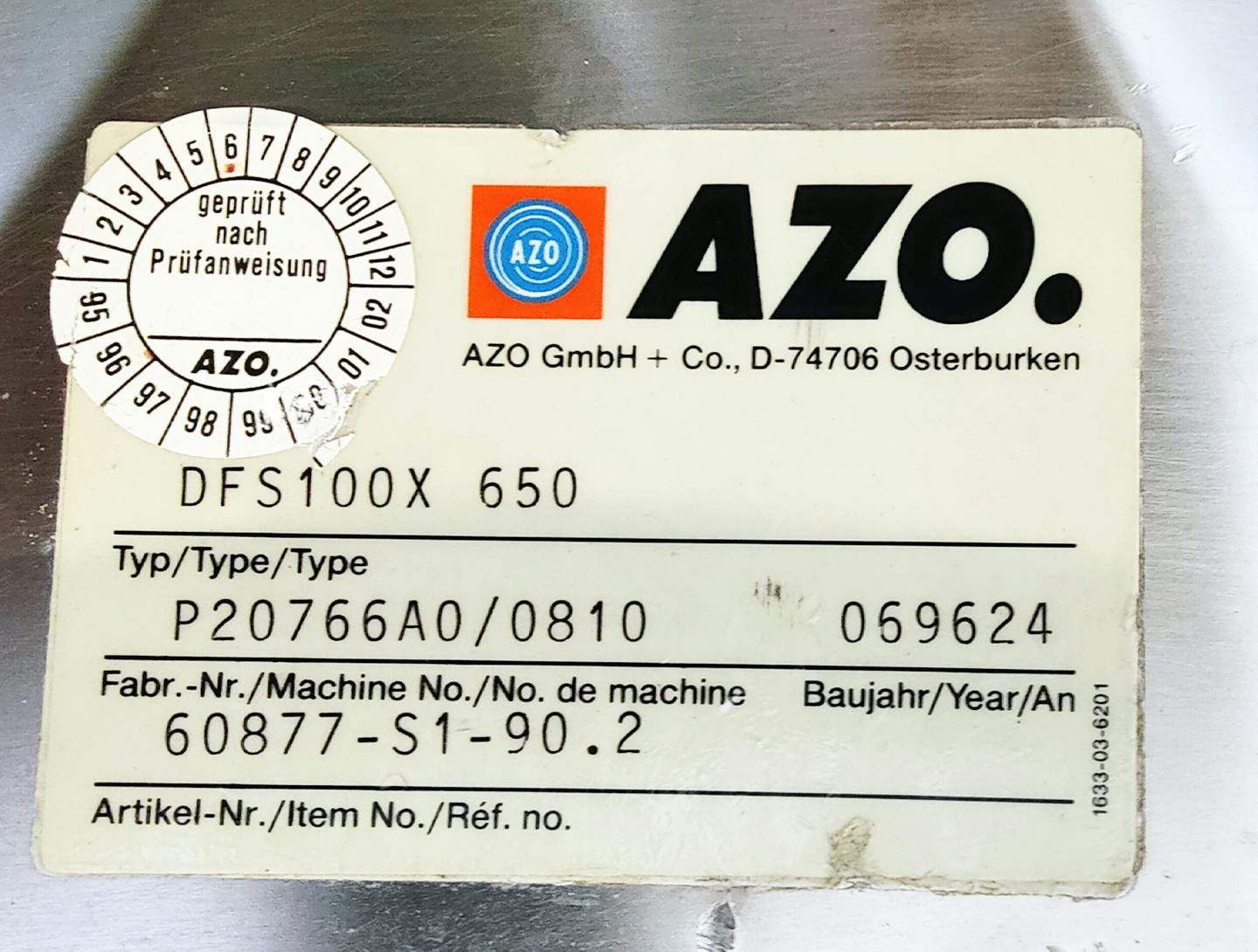 AZO VB 800 B & DFS100X 650 - Estación de descarga de sacos - image 12