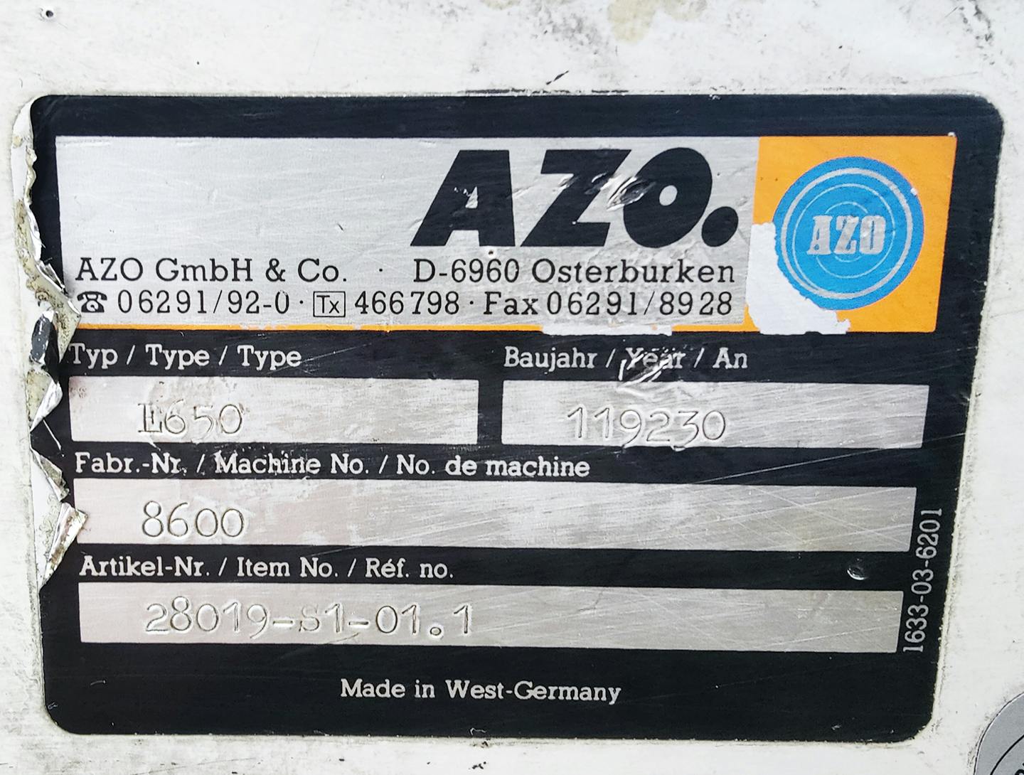 AZO E-650 - Rotierende Sieb - image 12