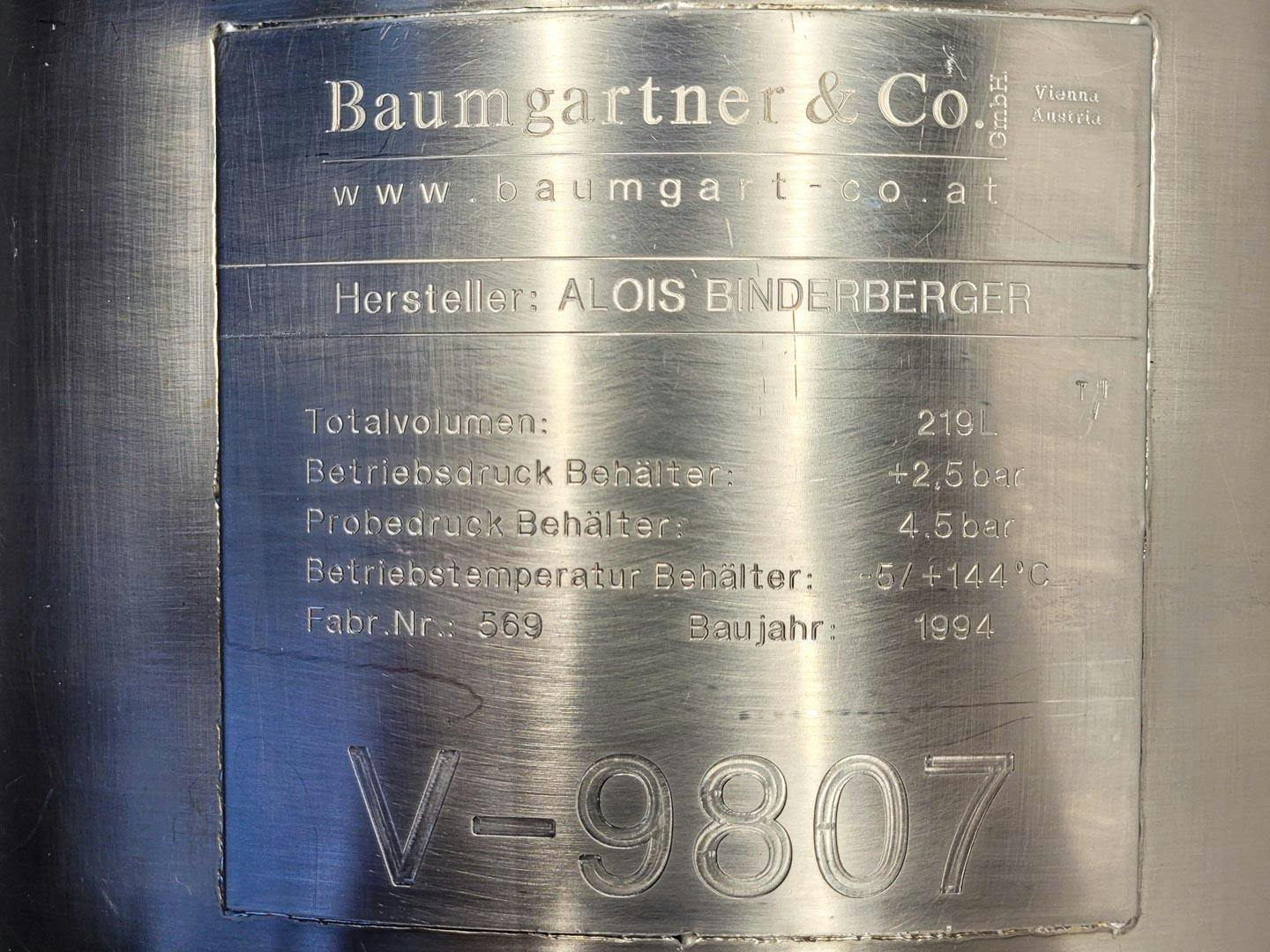 Baumgartner 219 Ltr. - Serbatoio a pressione - image 10