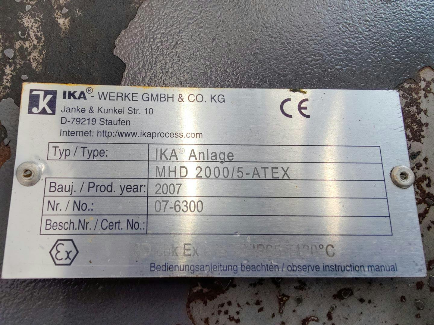 IKA Werke MHD 2000/5-ATEX - Miscelatore in linea - image 9