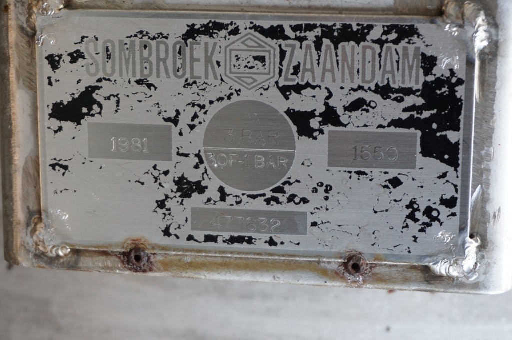 Sombroek Zaandam 600 Ltr - Reattore in acciaio inox - image 6