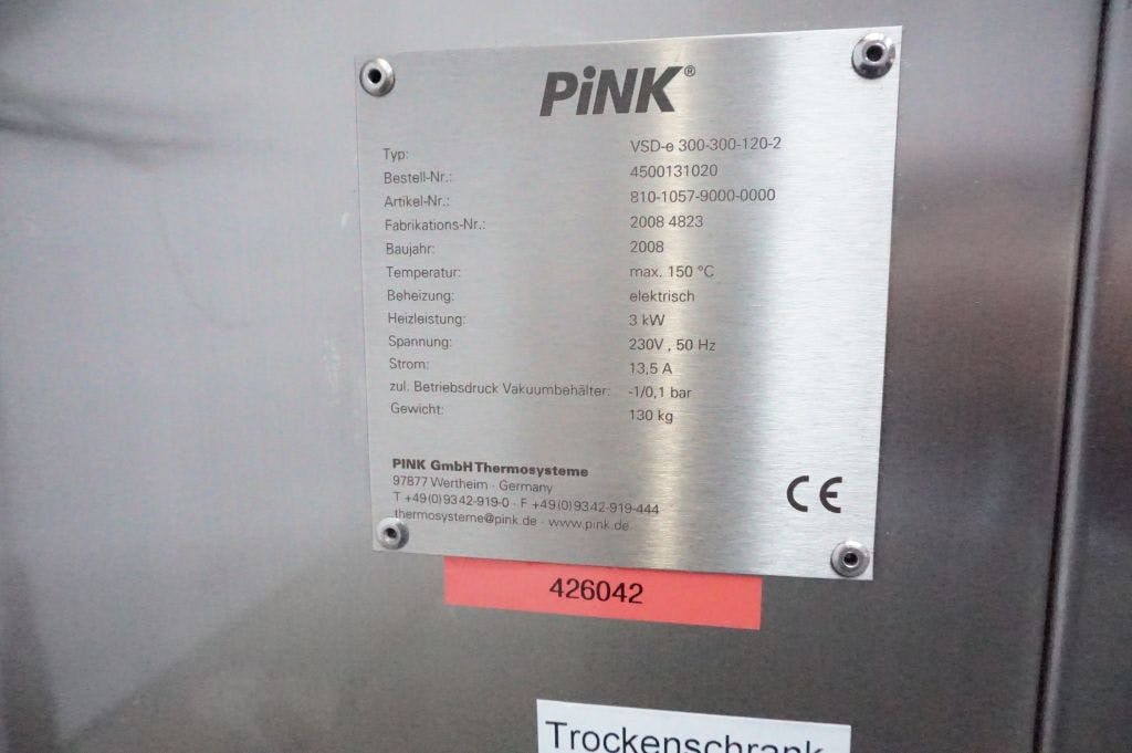 Pink Wertheim VSD-e 300-300-120-2 - Trockenschrank - image 14