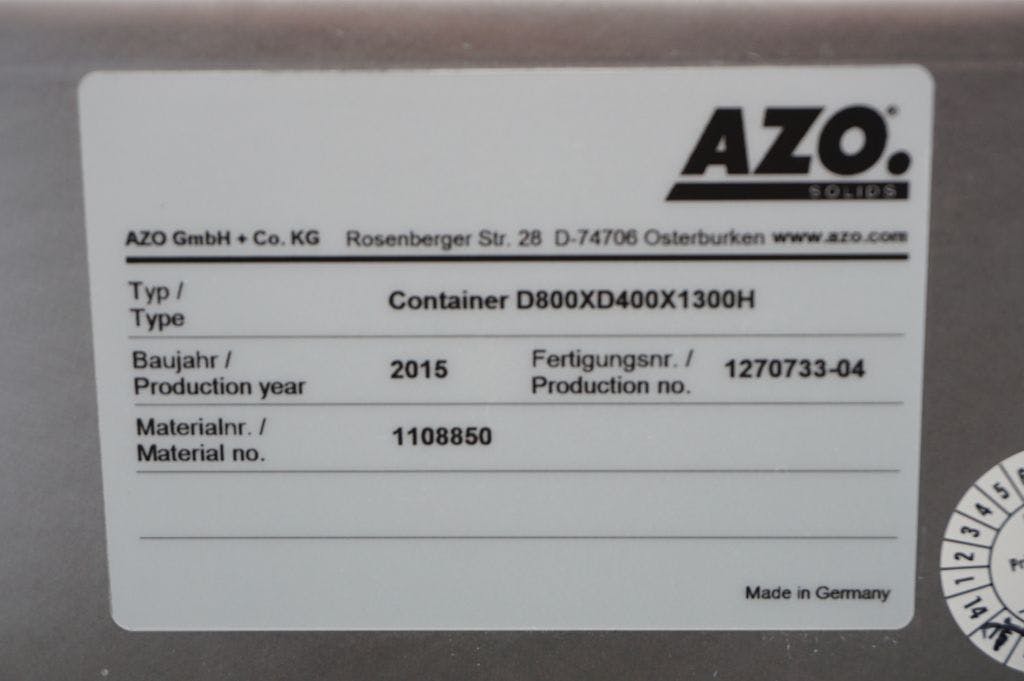 AZO D800xD400x1300H Batchtainer - Silo - image 7