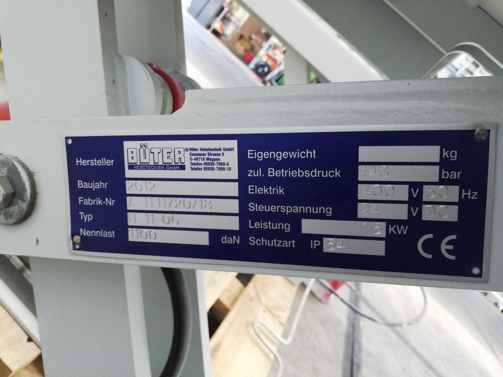 Büter Hebetechnik GmbH Lifting table - Maszyna do podnoszenia / przechylania - image 7